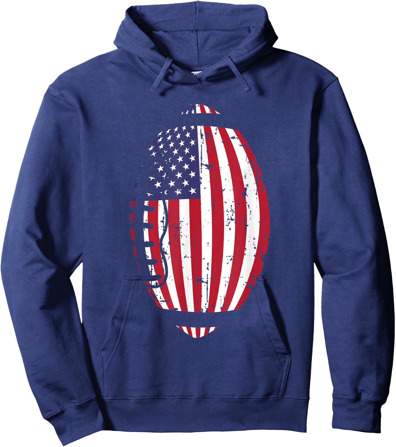 USA Flag Football Hoodie - Hoodie | Navy