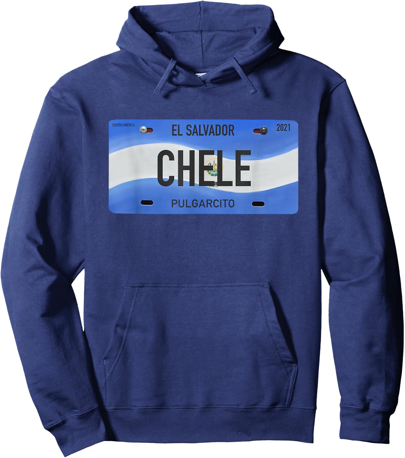 El Salvador Design with Typical Phrases CHELE Hoodie - Hoodie | Navy
