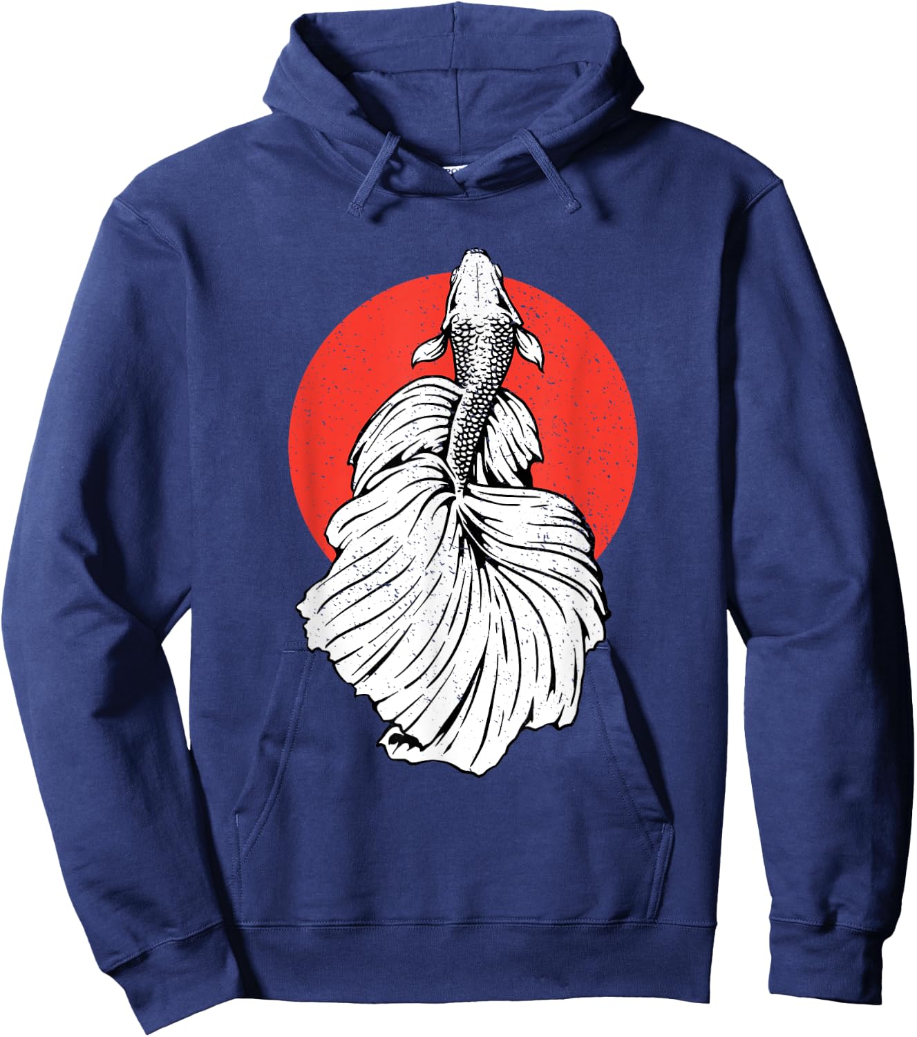 Funny Retro Vintage Betta Fish Hoodie - Hoodie | Navy