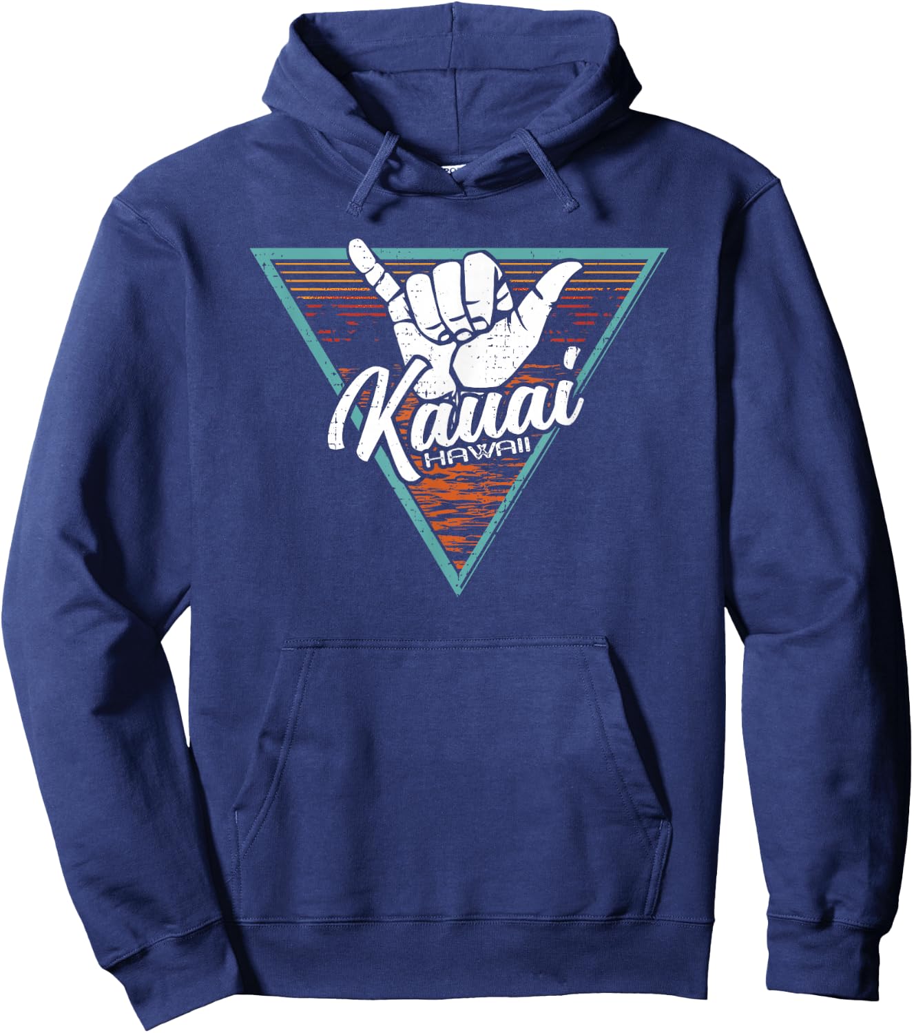 Tropical Shaka Kauai Hawaii - Kauai Hi Hoodie - Hoodie | Navy