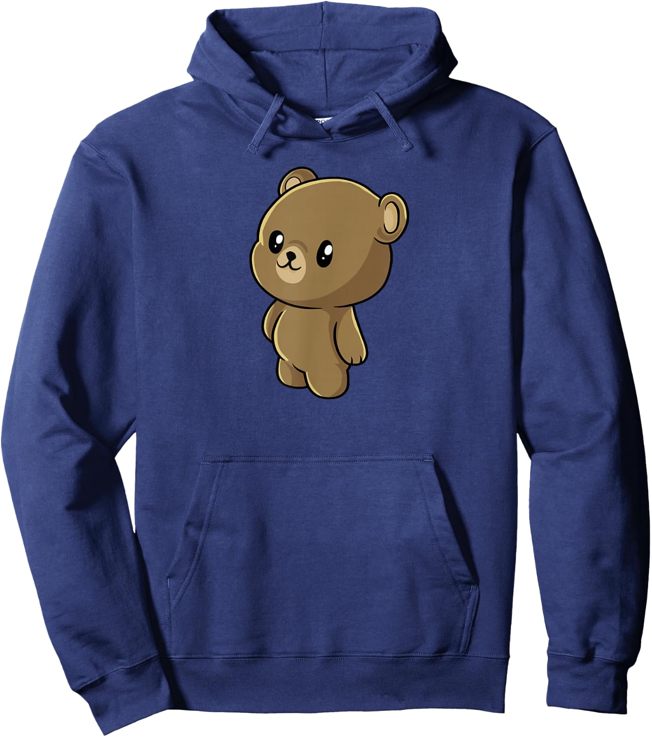 Kawaii Brown Bear Gift - Anime Grizzly Bear Hoodie - Hoodie | Navy