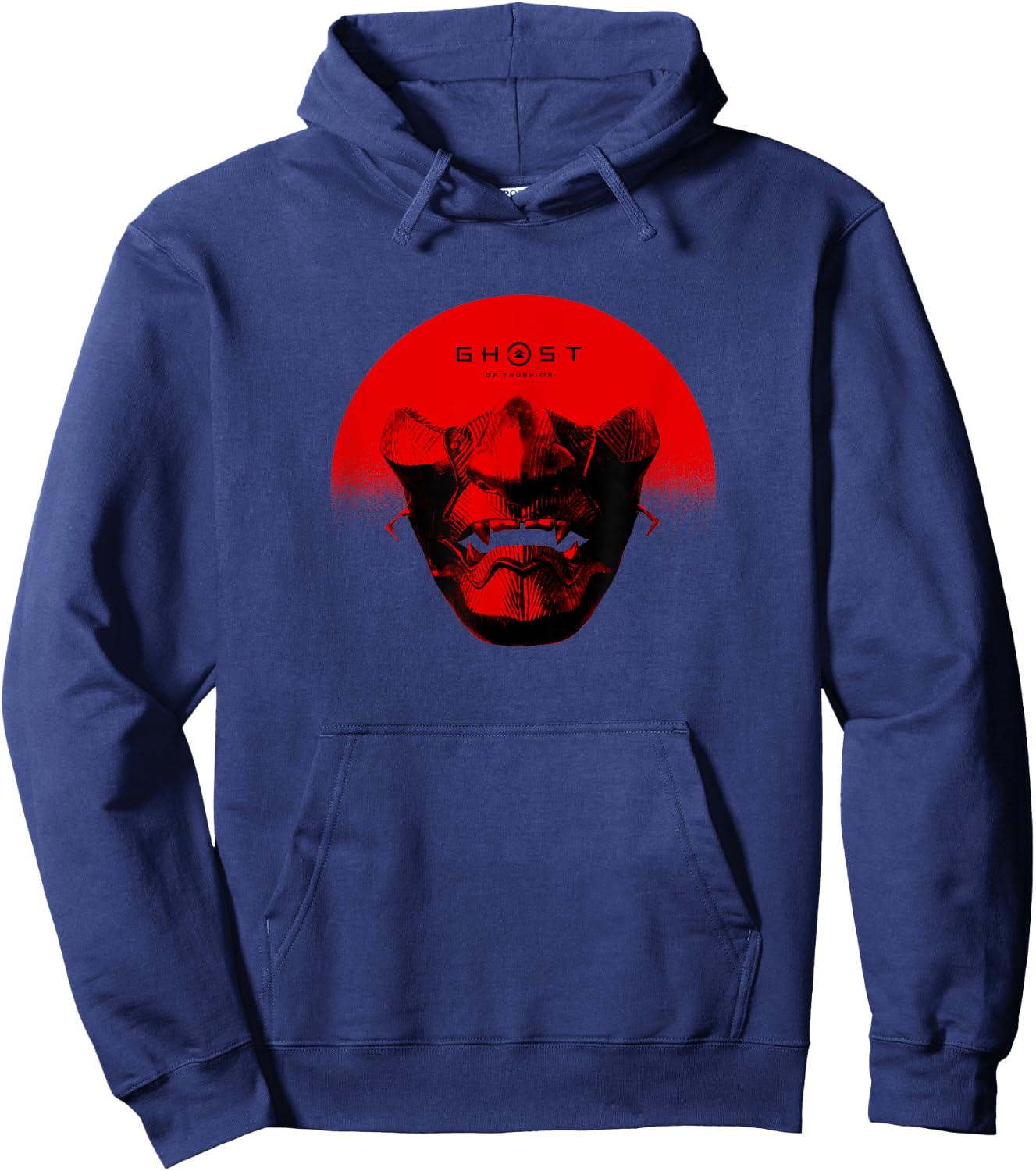 Ghost of Tsushima Half Sun Mask Hoodie - Hoodie | Navy