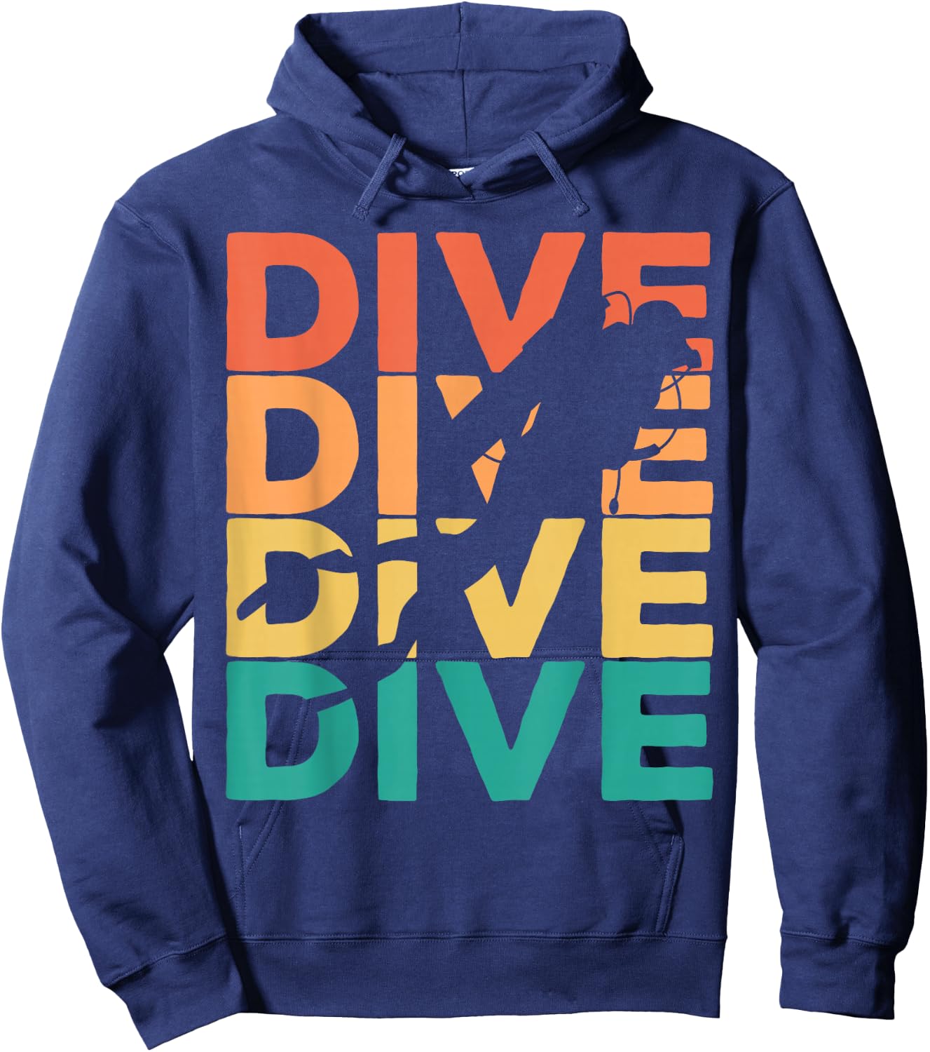 Retro Vintage Diving Gift Scuba Divers Hoodie - Hoodie | Navy