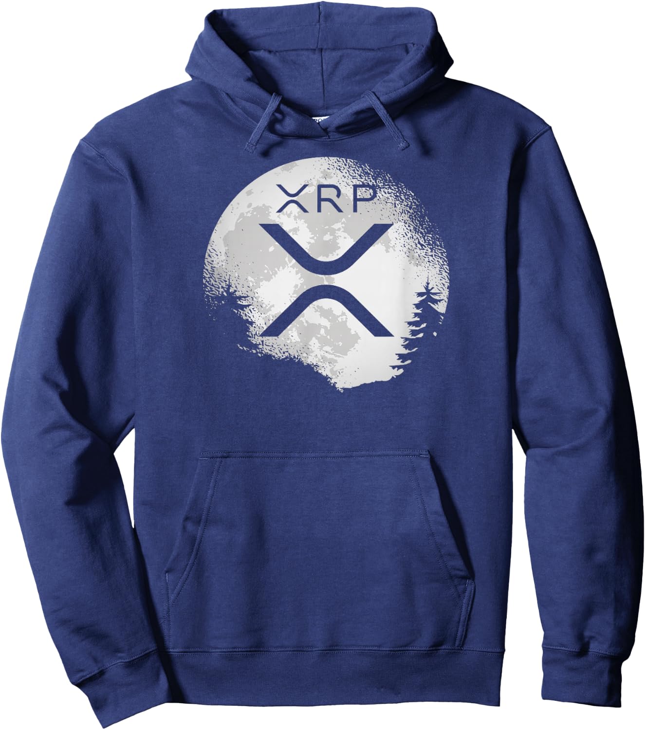 XRP Hodl To The Moon Crypto Hoodie - Hoodie | Navy