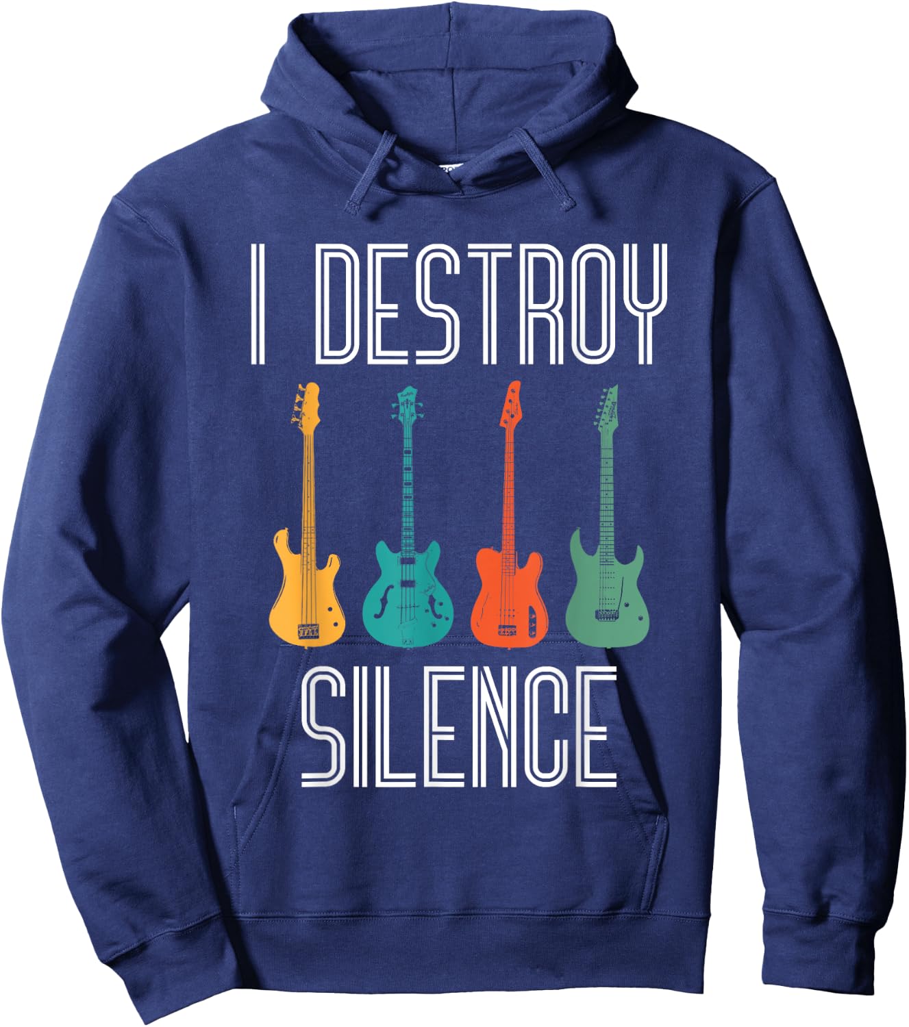 Guitar Vintage Guitar Player Gift Hoodie - Hoodie | Navy