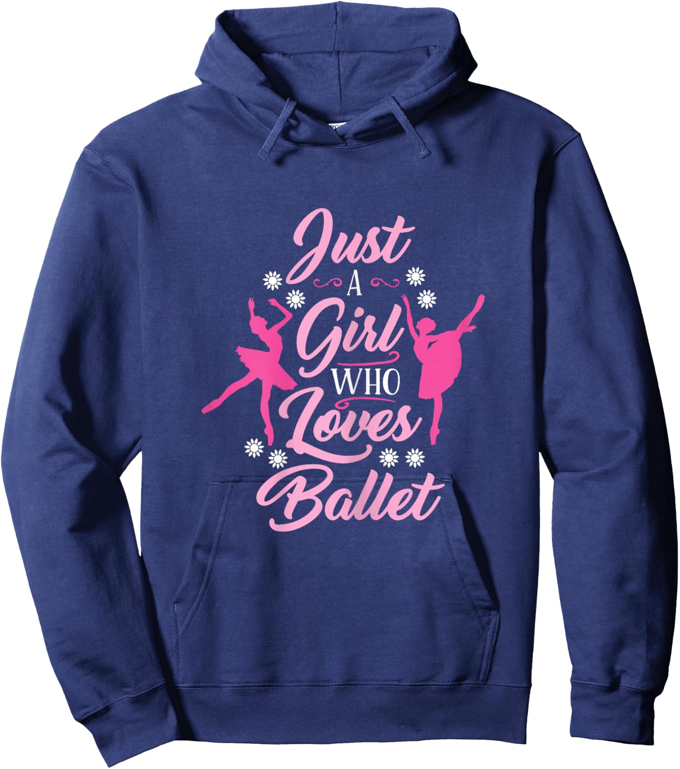 Just A Girl Who Loves Ballet Ballerina Hoodie - Hoodie | Navy
