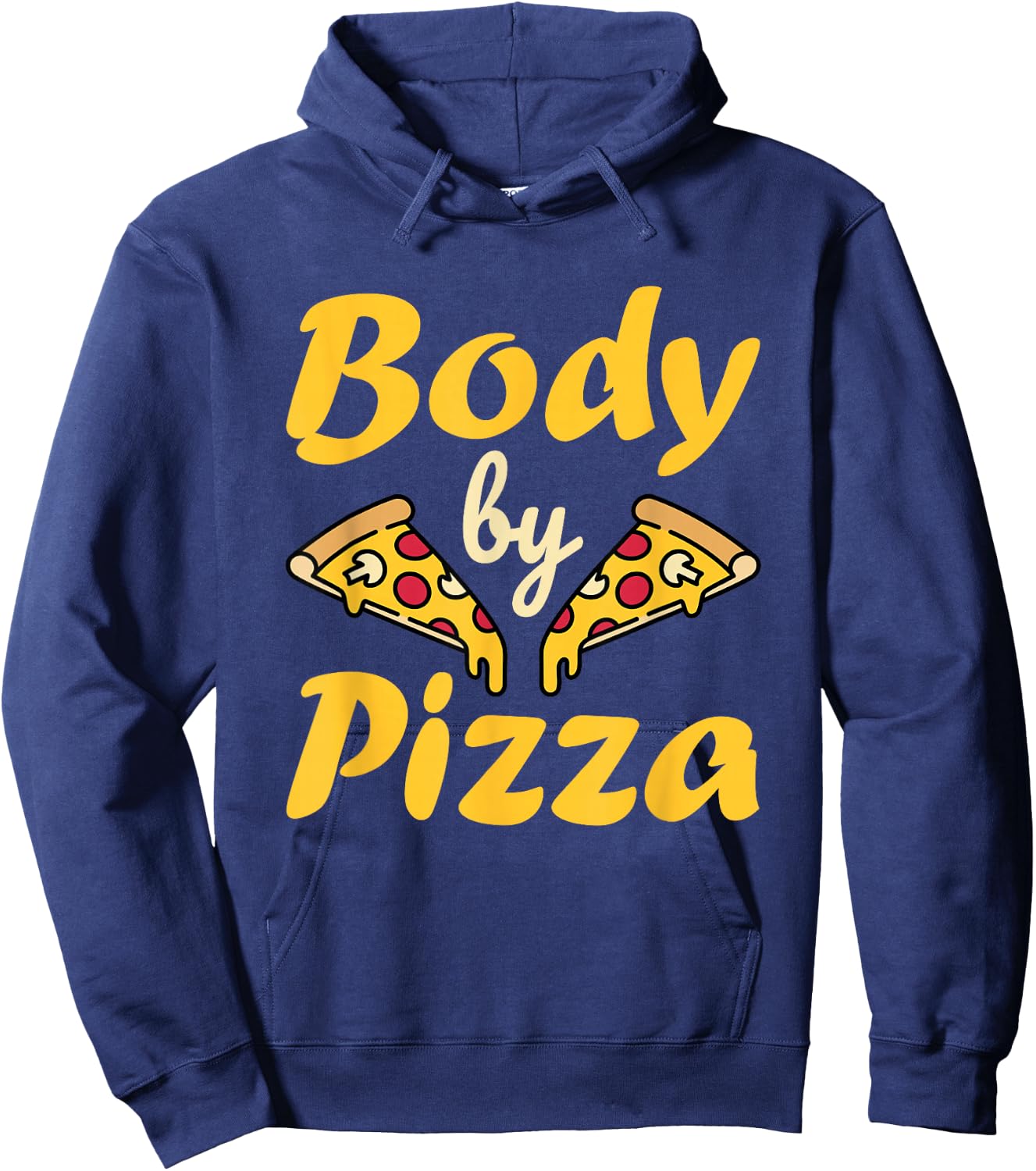 Funny Pepperoni Pizza Slice Body Men Women Hoodie - Hoodie | Navy