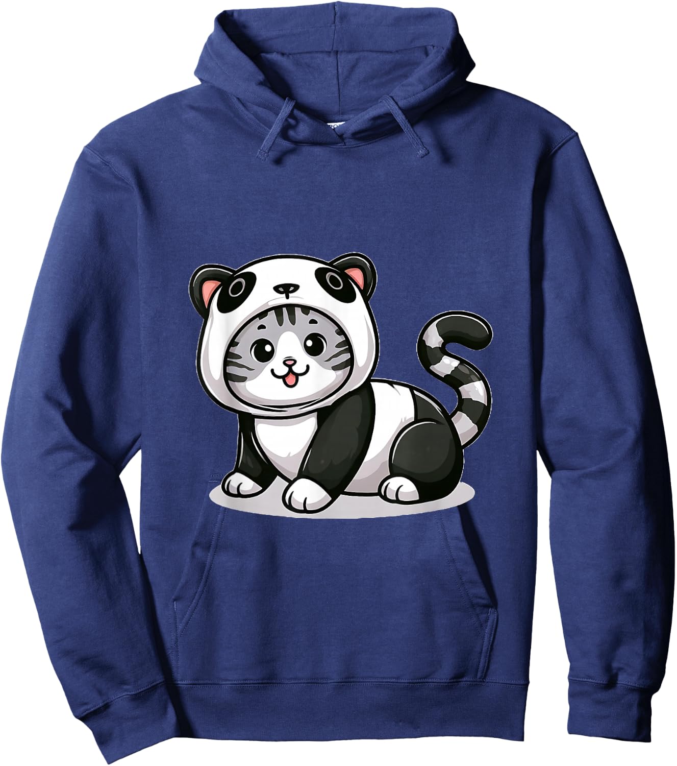 Cat in a Panda Costume Hoodie - Hoodie | Navy