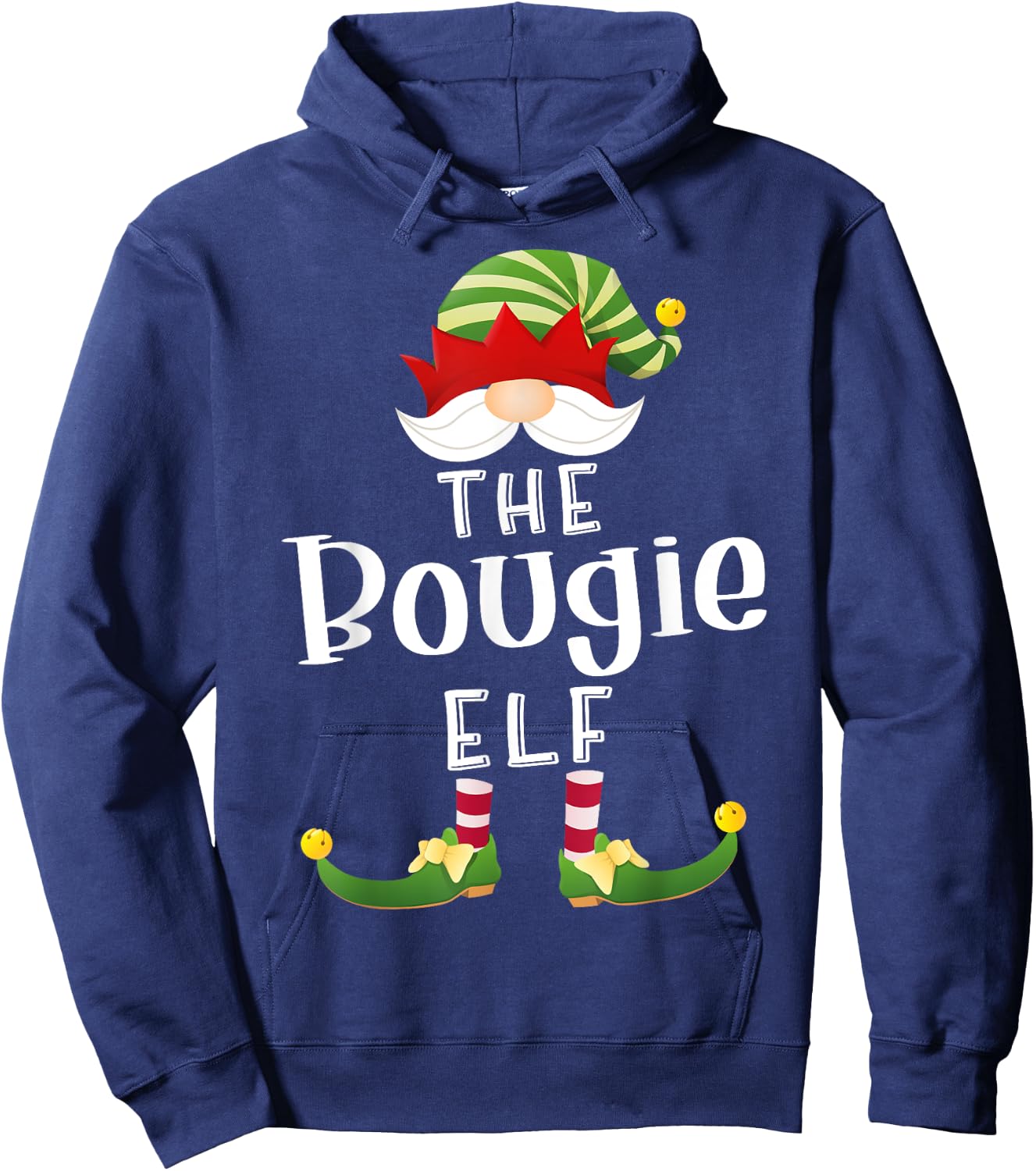 Bougie Elf Group Christmas Funny Pajama Party Hoodie - Hoodie | Navy