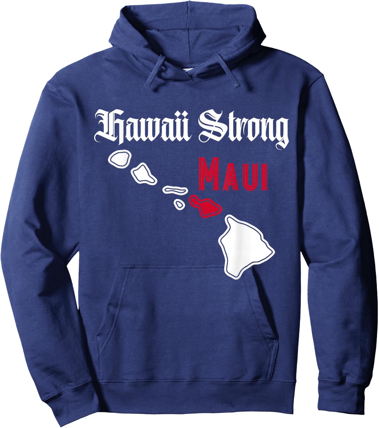 Maui, Hawaii Strong, Hawaii Hoodie - Hoodie | Navy