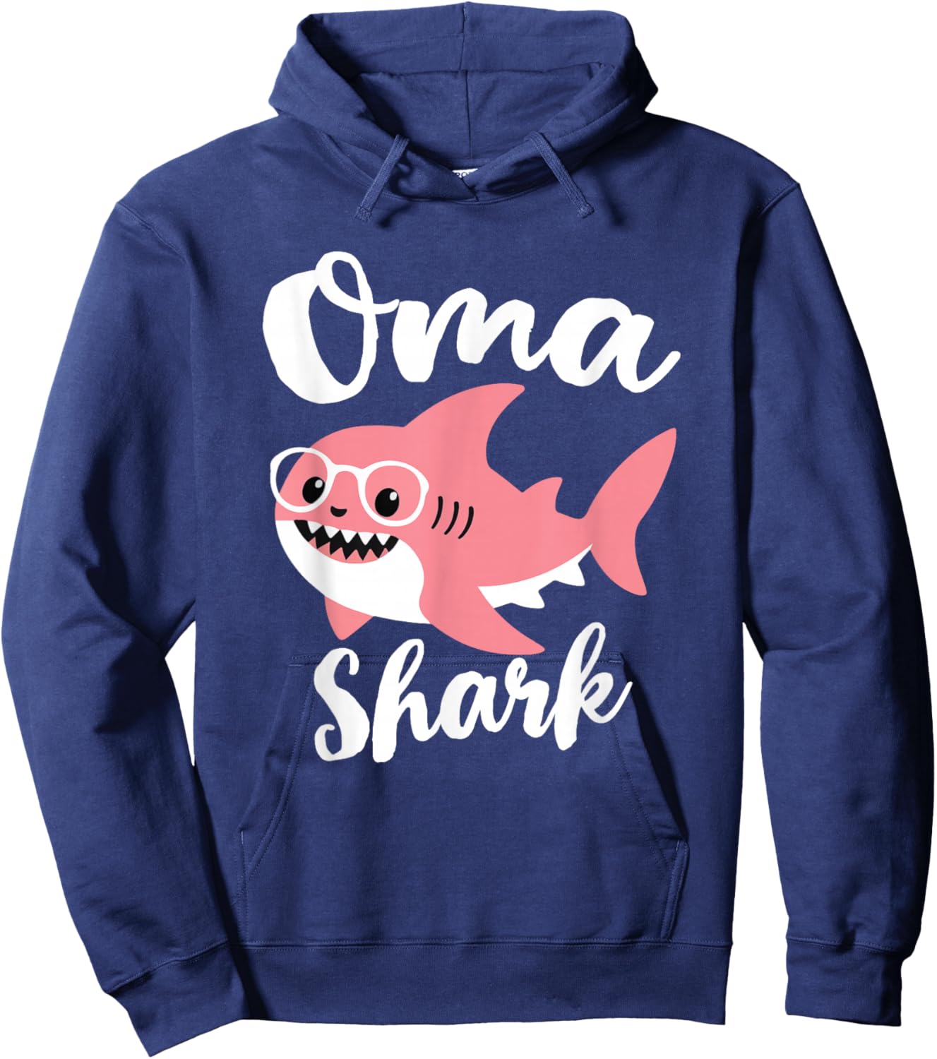 Oma Shark Mother's Day Grandma Funny Hoodie - Hoodie | Navy