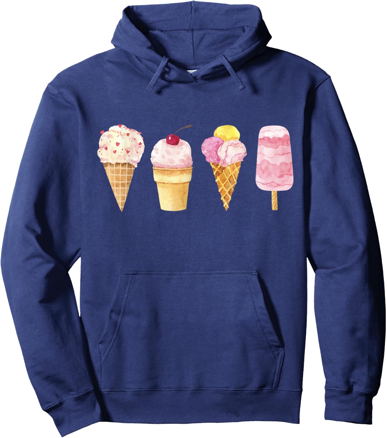 Ice Cream Lover Hoodie - Hoodie | Navy