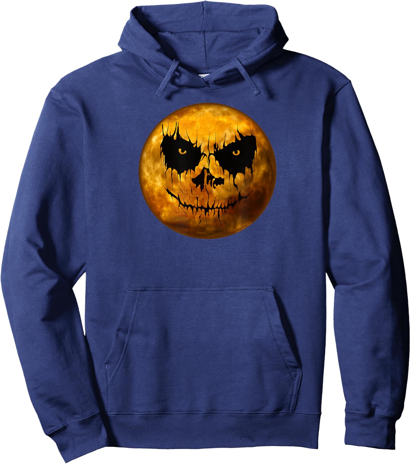 Scary Jack o Lantern Full Moon Halloween Hoodie - Hoodie | Navy
