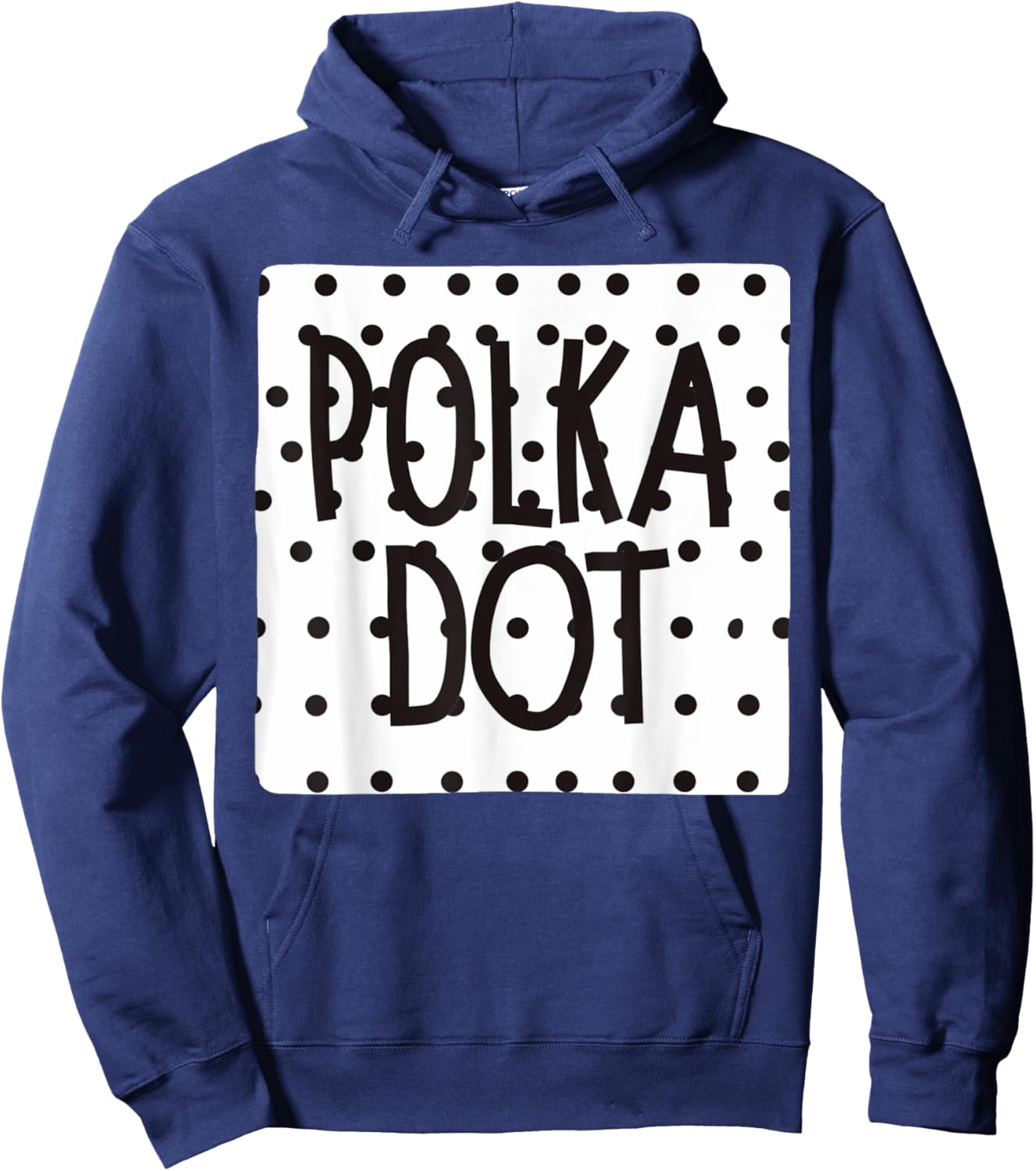 Black white Polka Dot Speech Hoodie - Hoodie | Navy