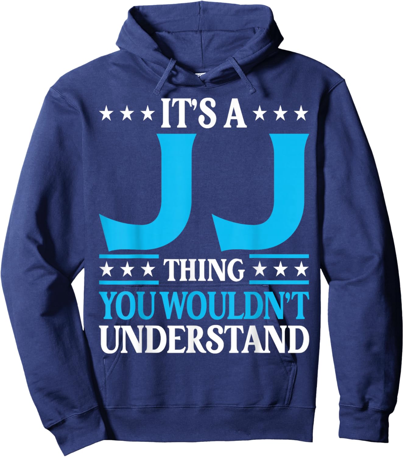 Jj Gifts Jj Men Name Birthday Gifts - -Adults - Black - Small - Short Sleeve - - Modern Classic - Round Neck - Letter Print - Pull On Hoodie - Hoodie | Navy