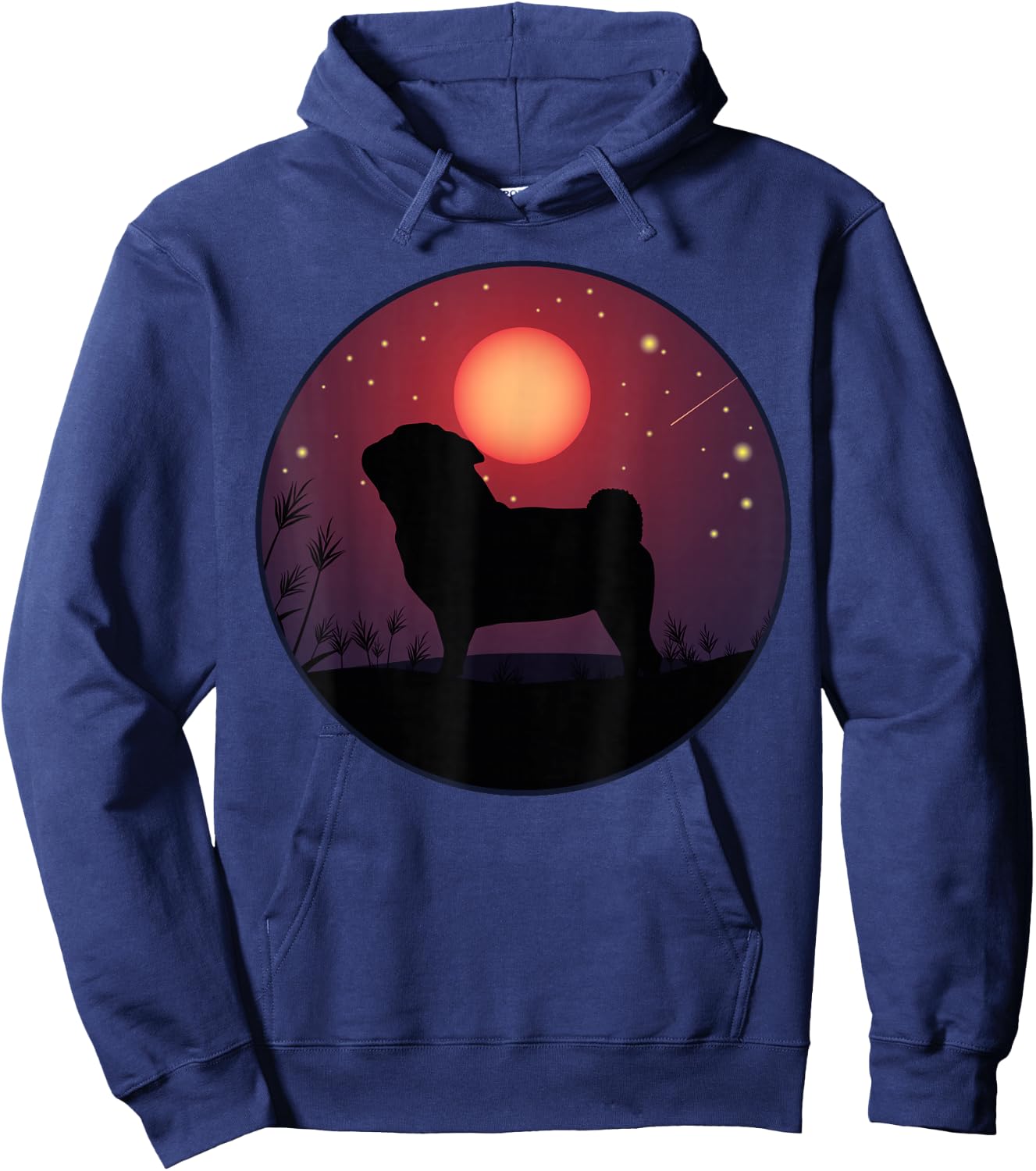 Pug Puggie-Dog Hoodie - Hoodie | Navy