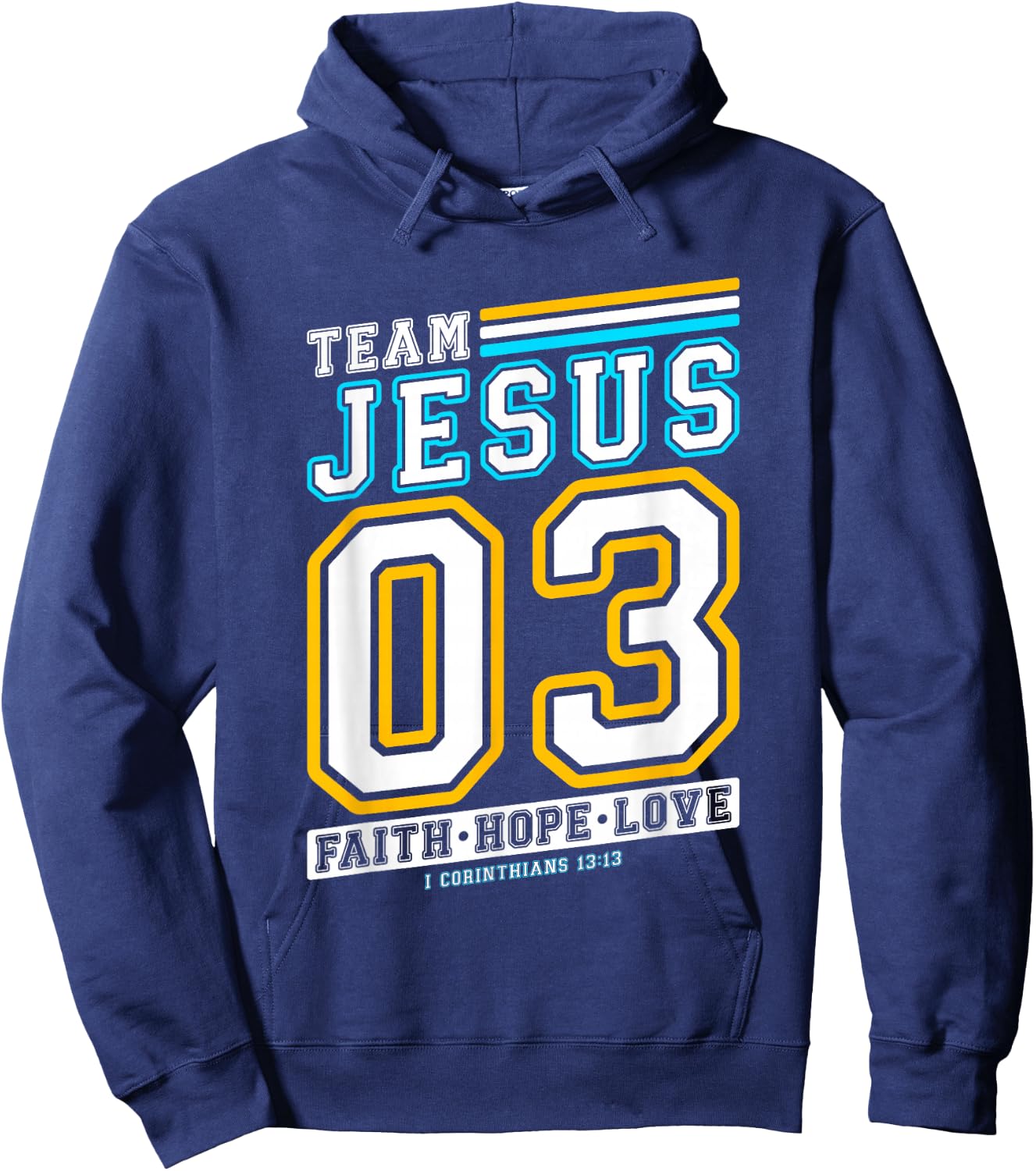 Christian - Team Jesus 03 Faith Hope Love Hoodie - Hoodie | Navy