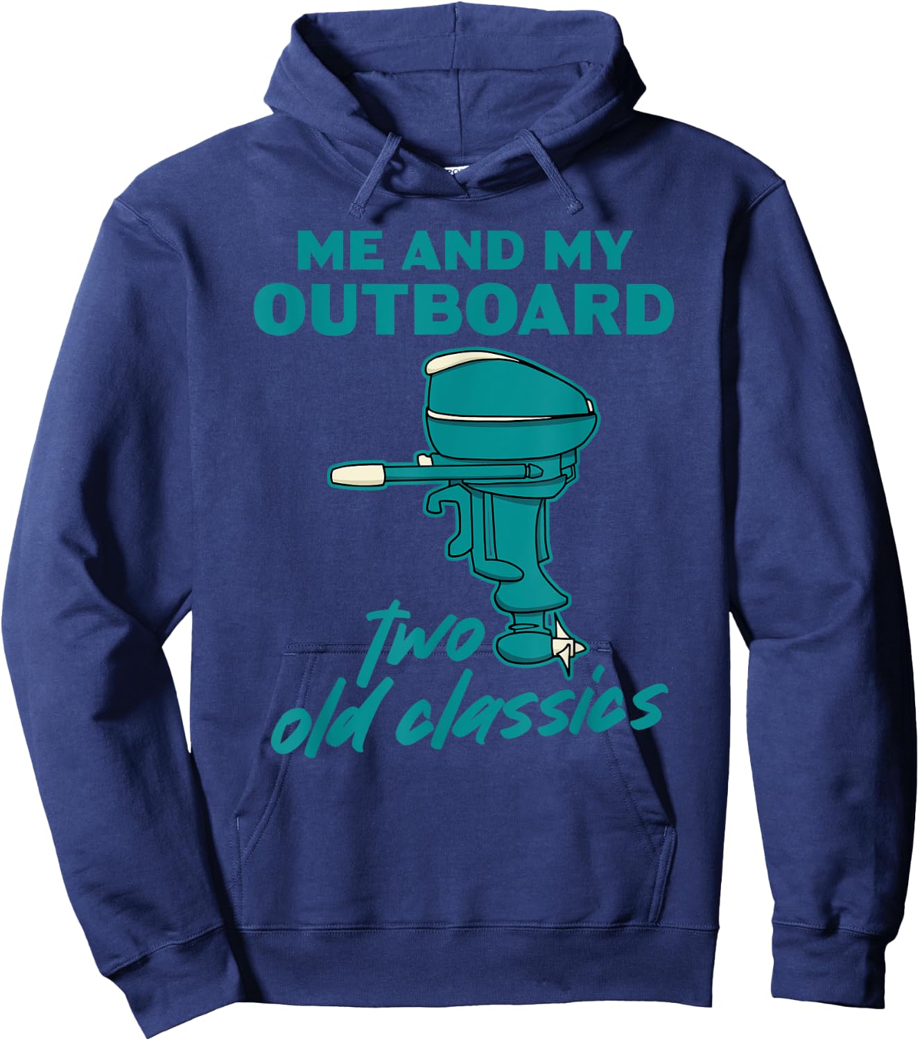 Vintage Outboard Motor - Classic Old Boating Hoodie - Hoodie | Navy