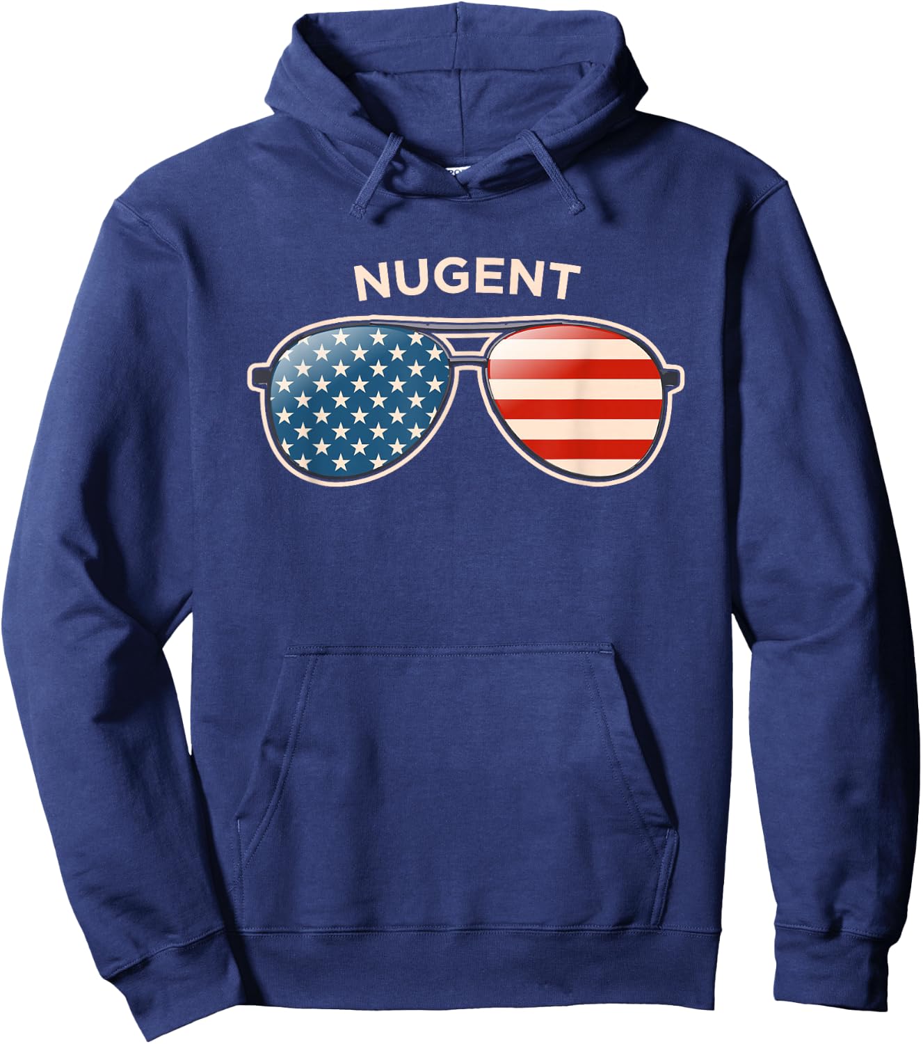 Nugent, LA Vintage US Flag Sunglasses Hoodie - Hoodie | Navy