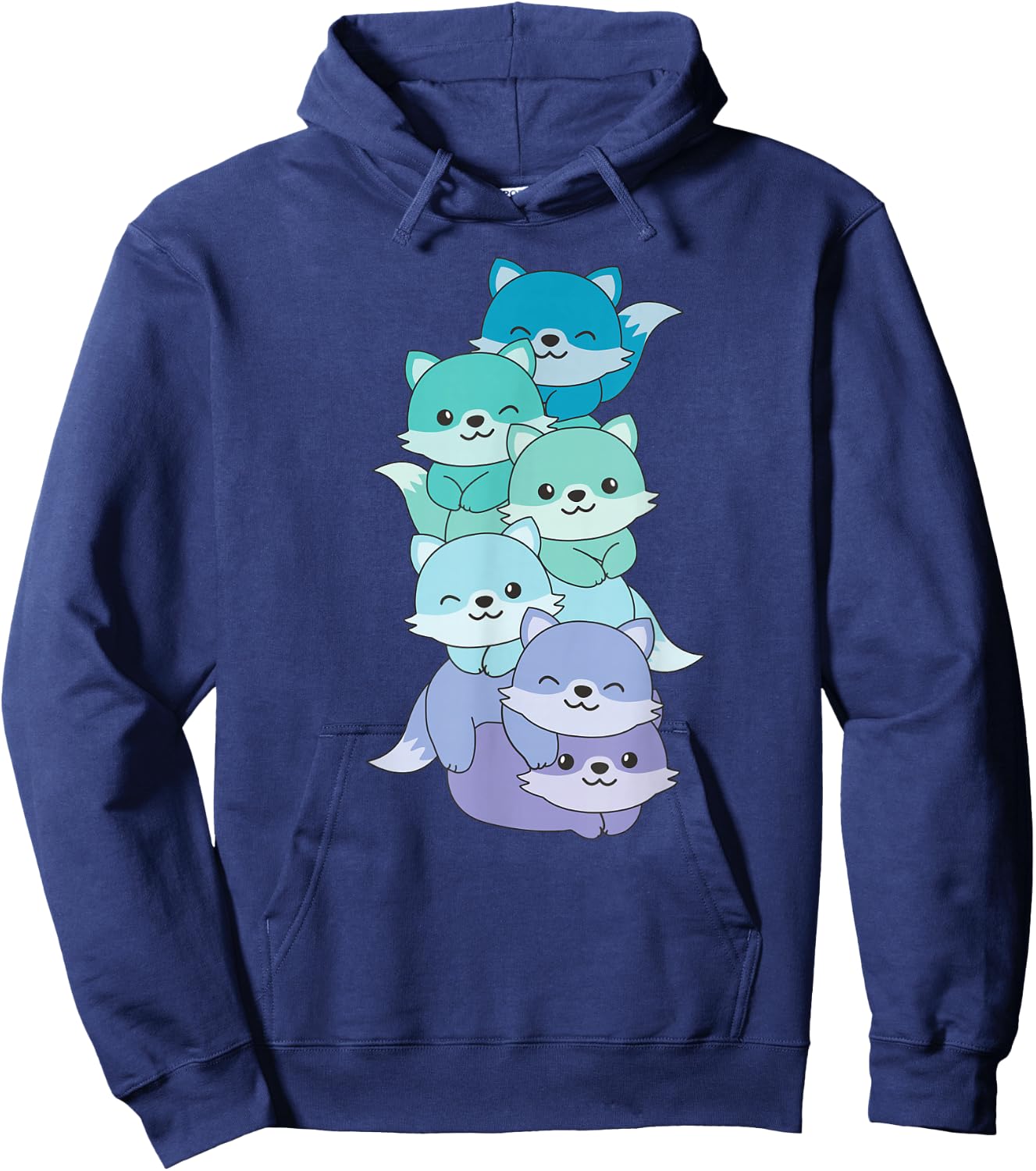 Neptunic Flag Pride Month LGBTQ Neptunic Fox Hoodie - Hoodie | Navy