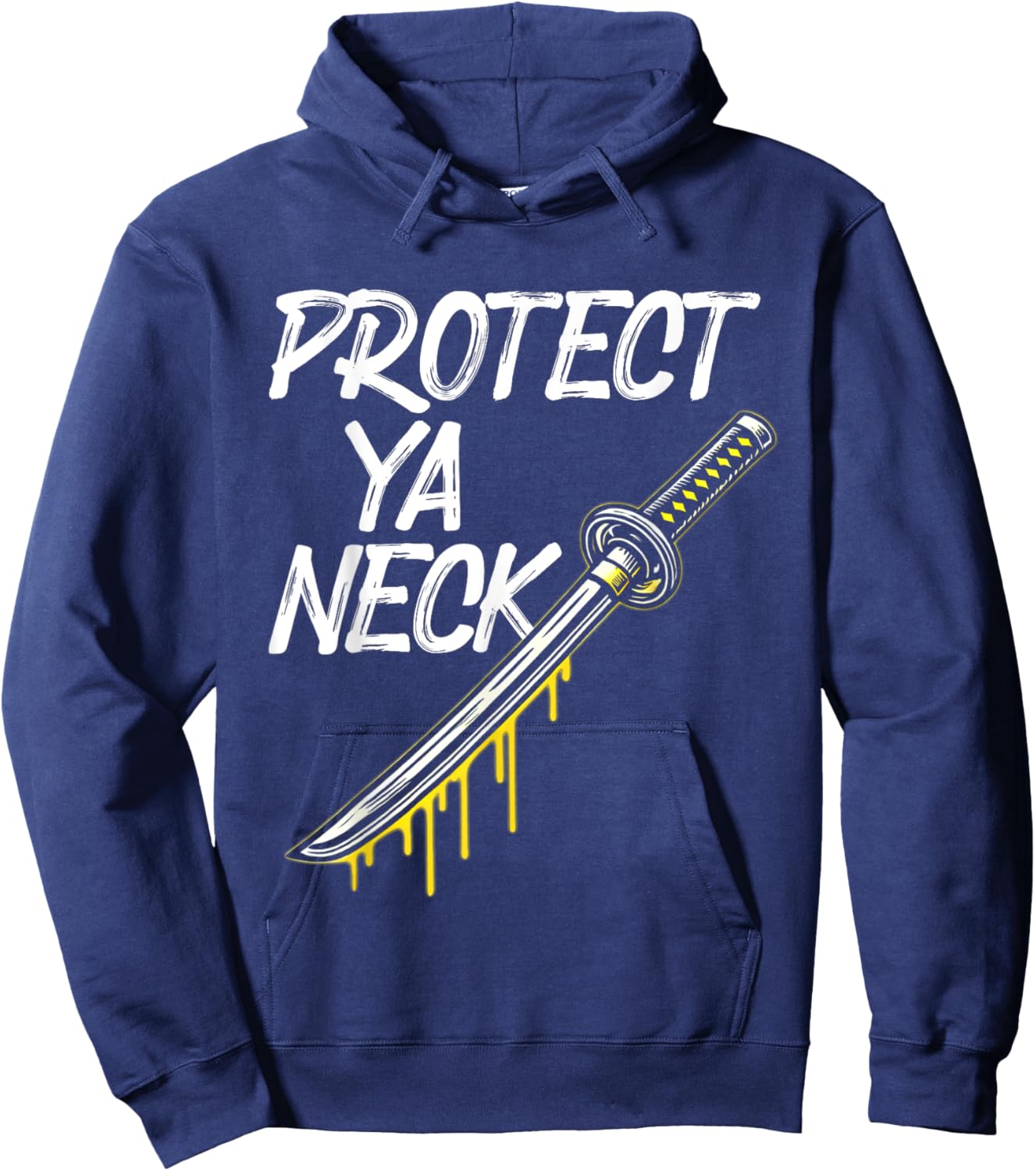 Protect Ya Neck Hip Hop 90s Vintage Hoodie - Hoodie | Navy