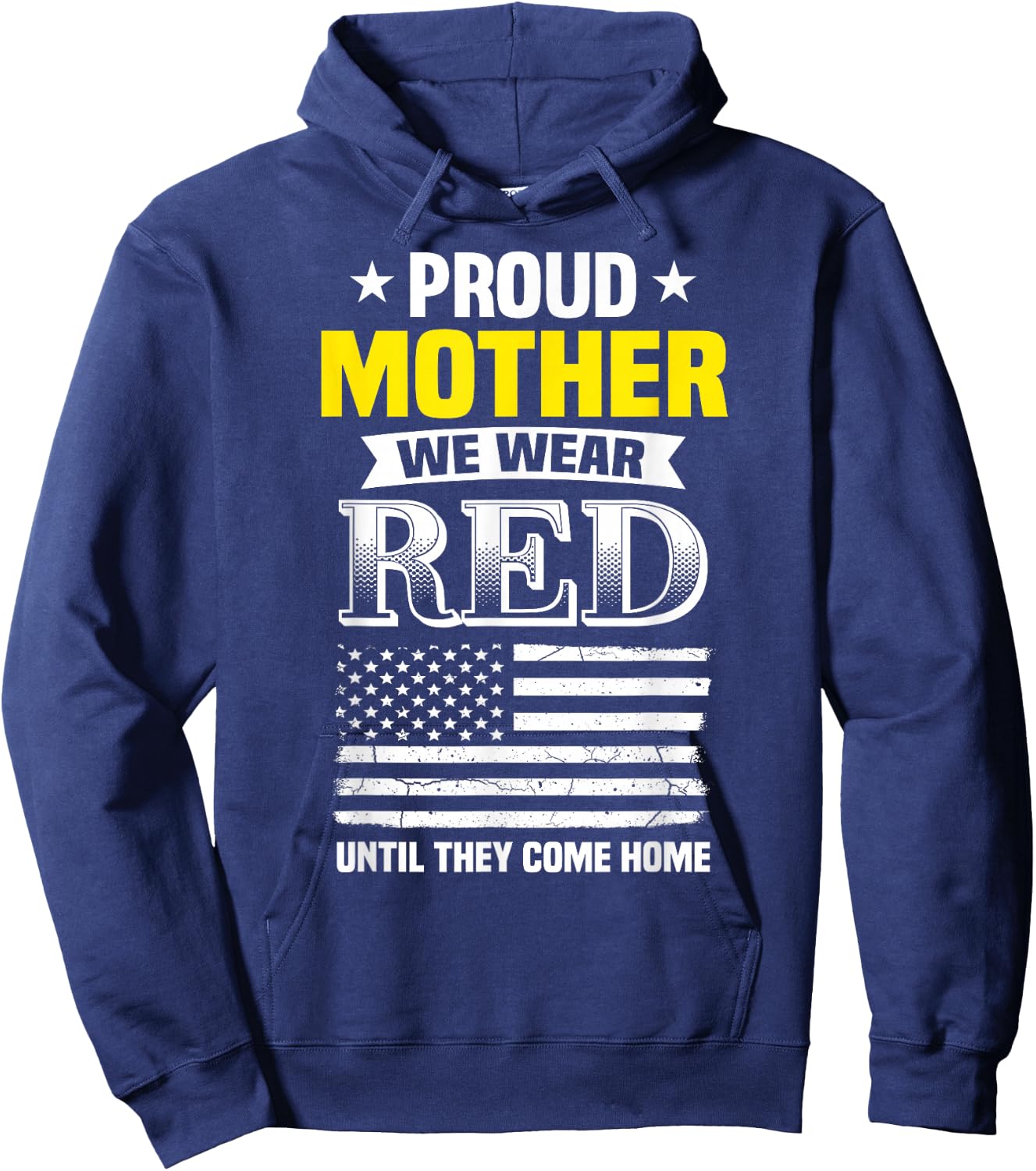 Proud Mother Of Deployed Son Red Friday Family Hoodie - Hoodie | Navy