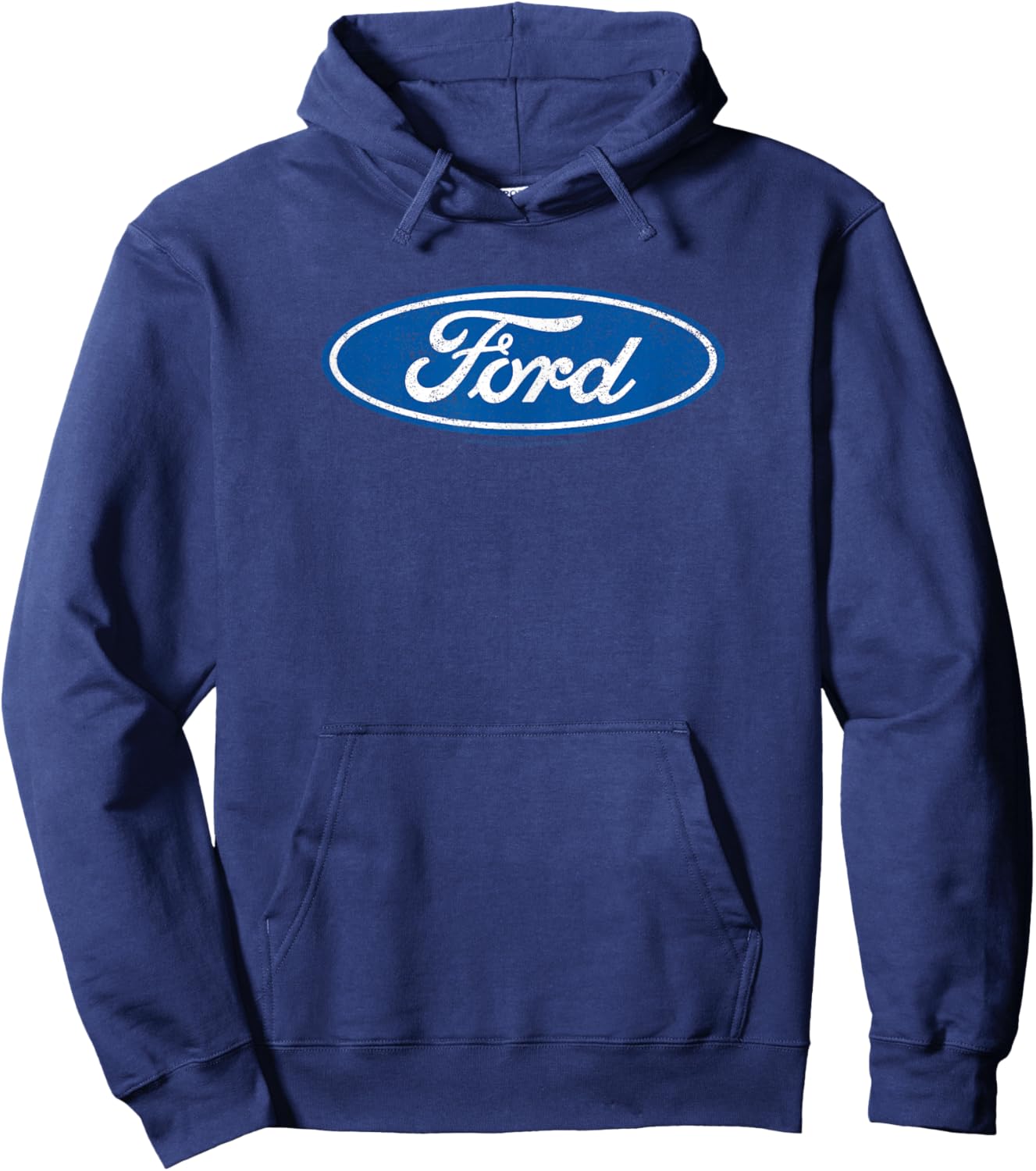 Ford - Distressed Blue Oval Logo Hoodie - Hoodie | Navy