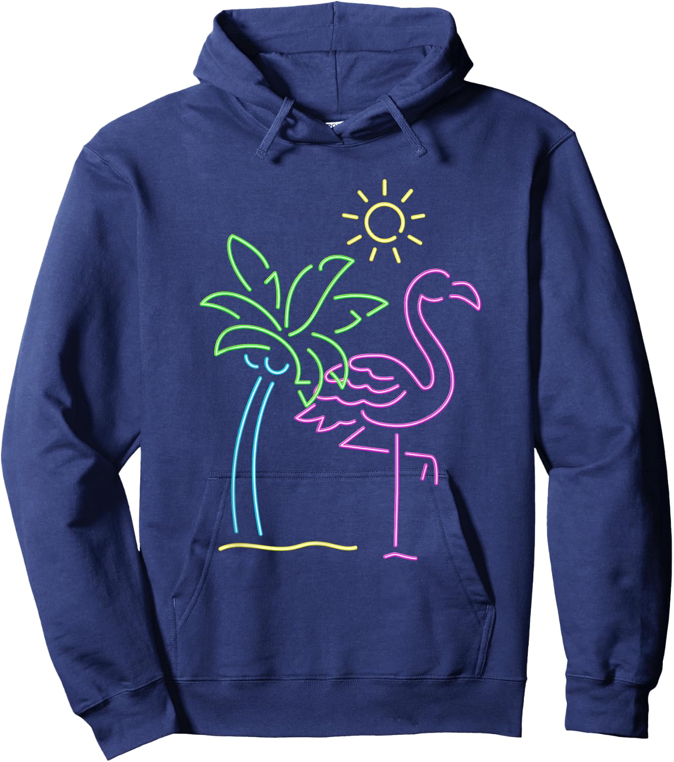 Travel Flamingo Hoodie - Hoodie | Navy