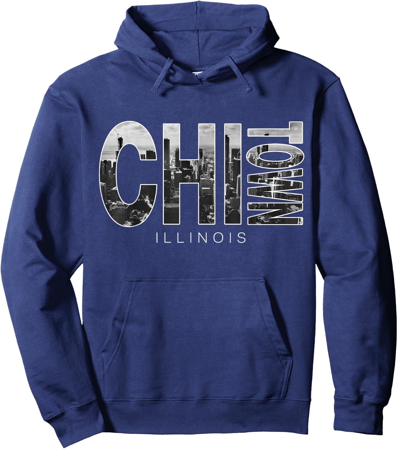 Illinois Chicago Skyline Chi Town Hoodie - Hoodie | Navy