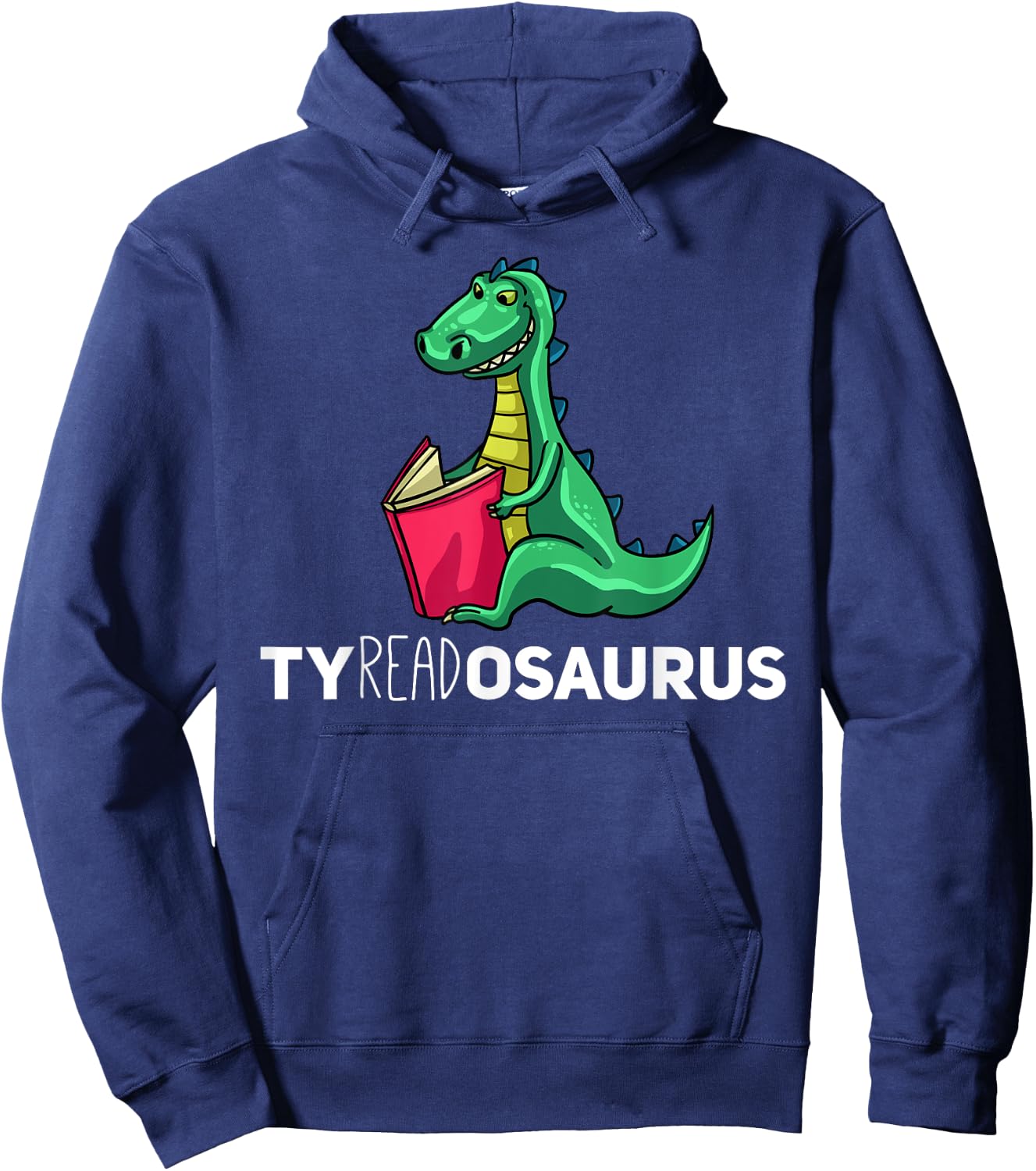 Teachersaurus Dinosaur Gift Reading Book Reader Hoodie - Hoodie | Navy