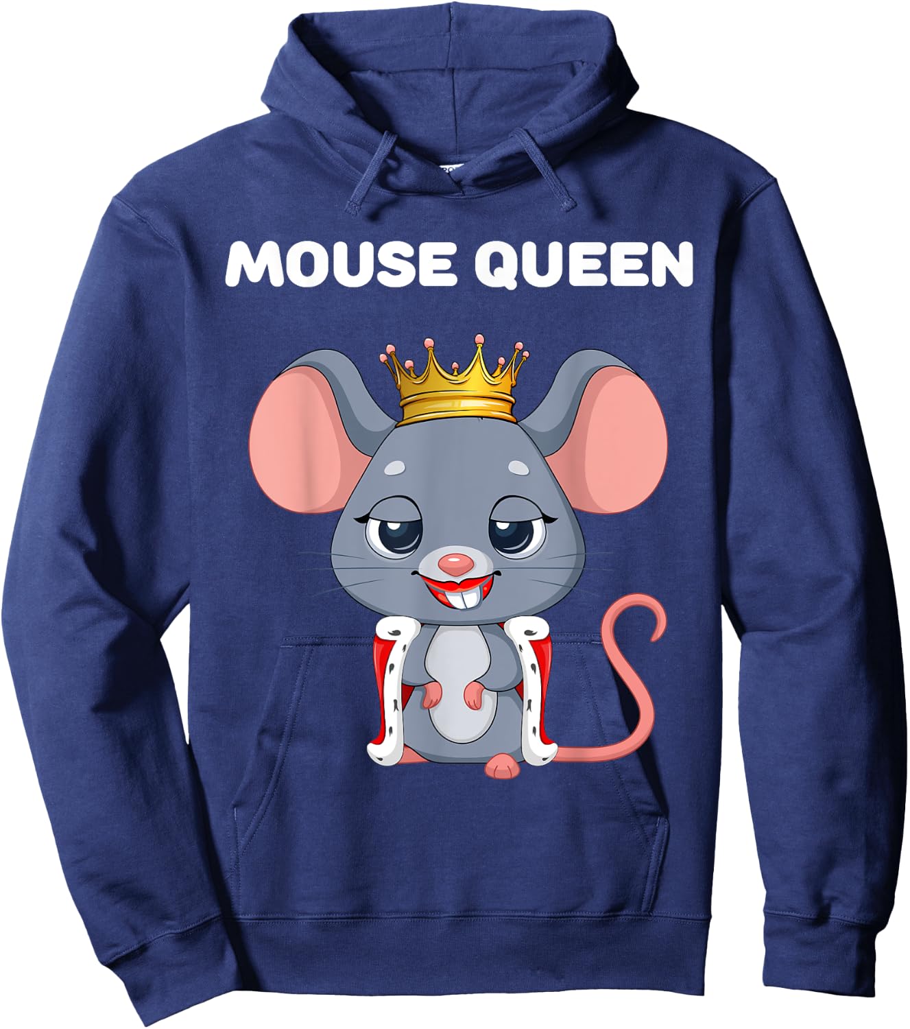 Queen Mouse | & Girls Hoodie - Hoodie | Navy