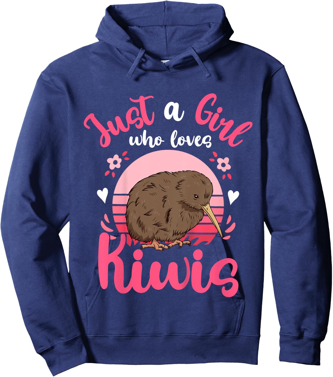Kiwi Birds Just a Girl Who Loves Kiwis Hoodie - Hoodie | Navy