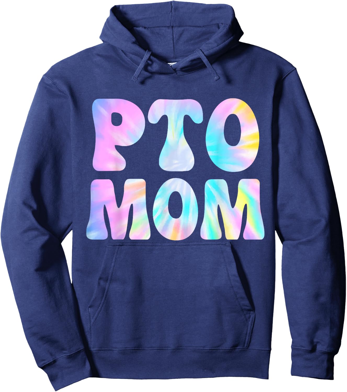 PTO Mom Tie Dye School Volunteer Mothers Hoodie - Hoodie | Navy