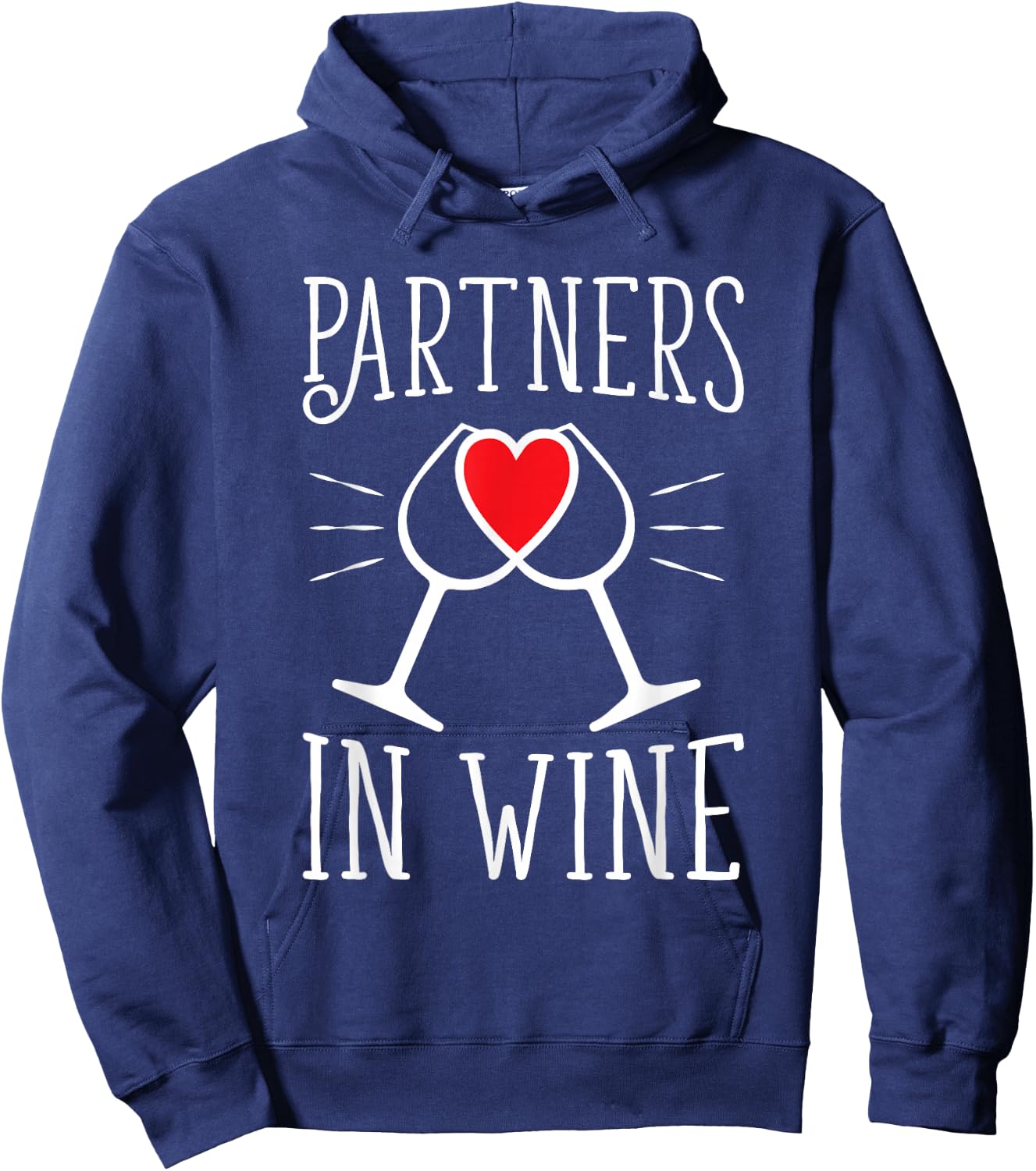Partners In Wine Drinking Alcohol Hoodie - Hoodie | Navy