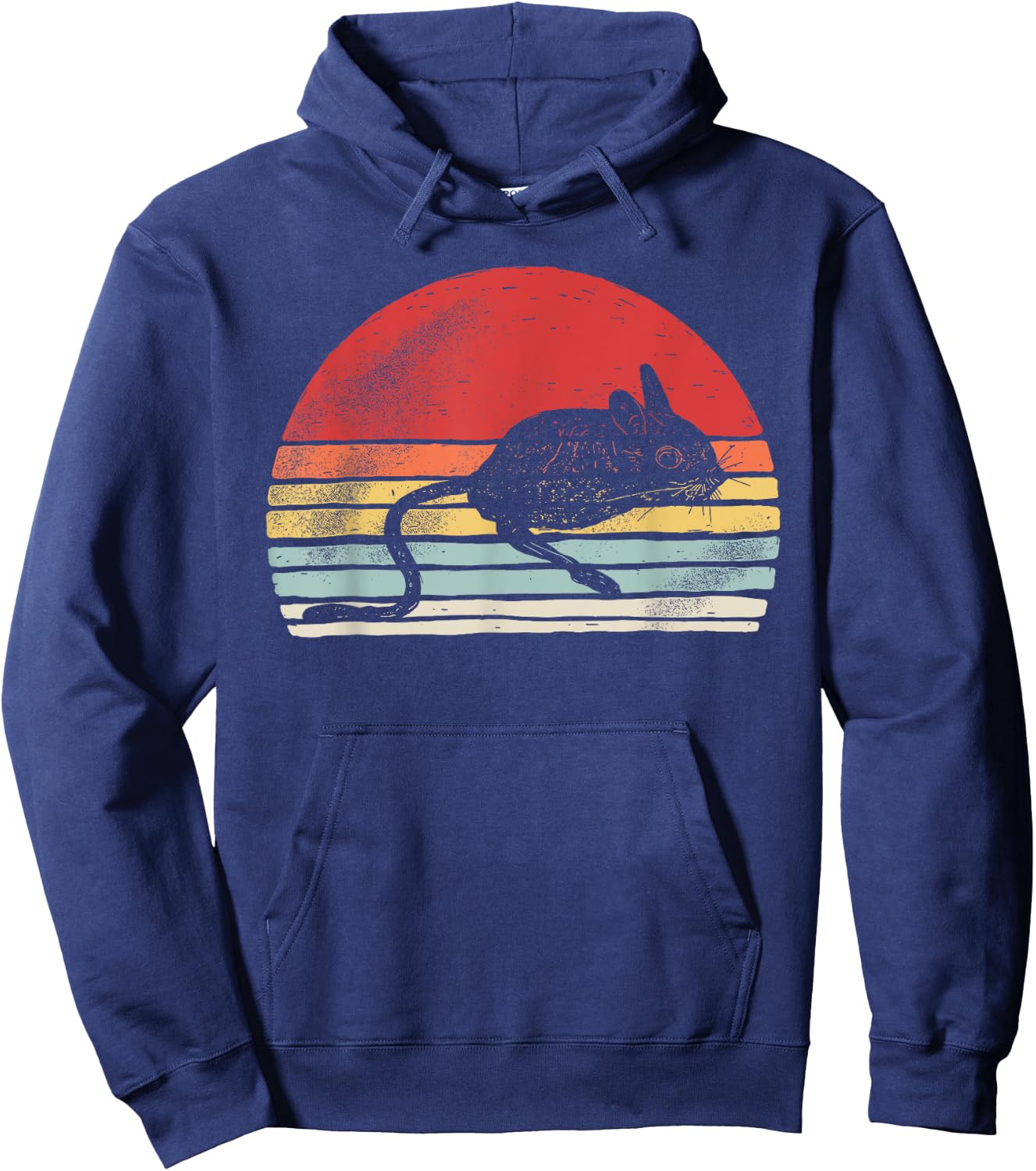 Vintage Retro Jerboa Hoodie - Hoodie | Navy