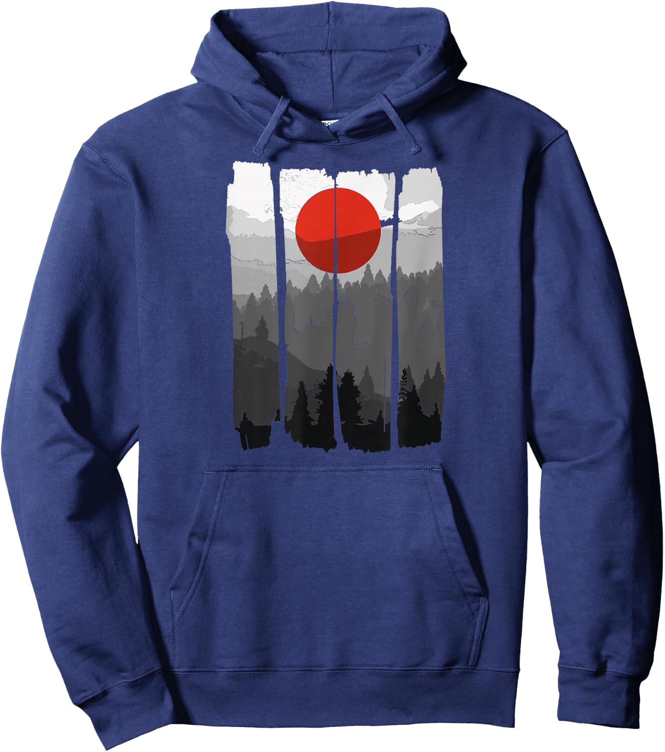Japanese Sunrise Art Nature Japan Holiday Hoodie - Hoodie | Navy
