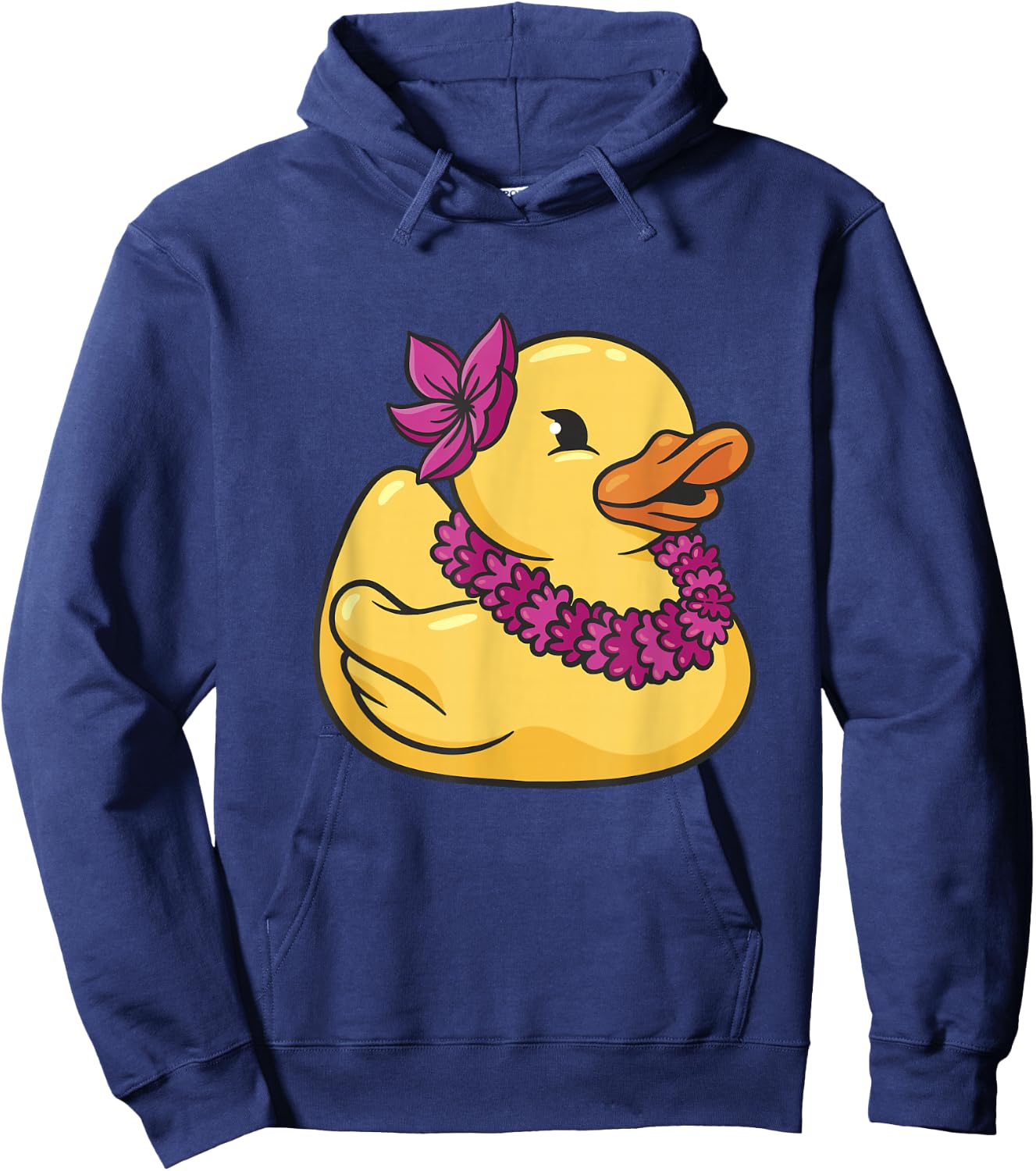 Hawaiian Rubber Ducky Graphic Hoodie - Hoodie | Navy