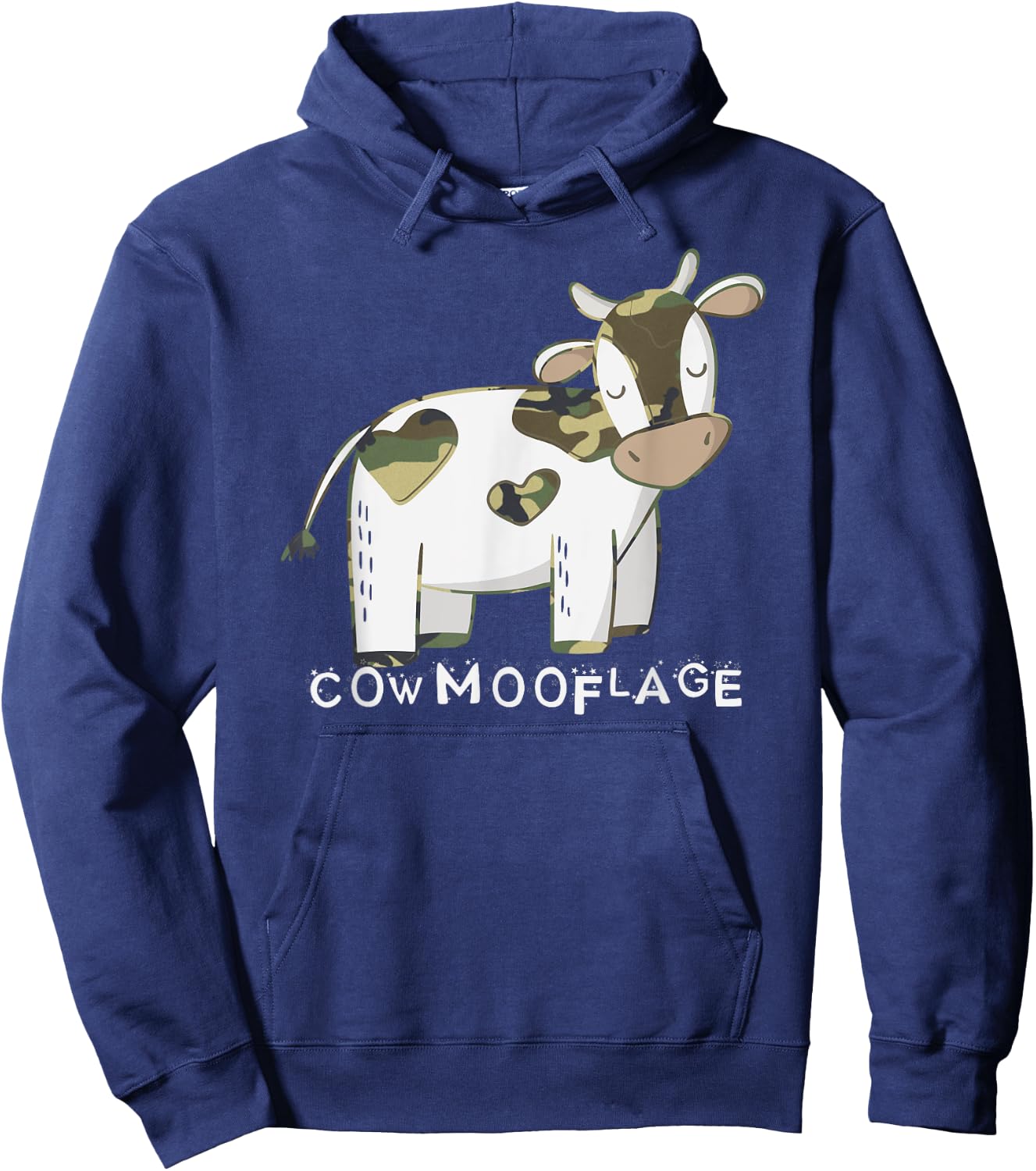 Camouflage pun - Camo Funny Cow Hoodie - Hoodie | Navy