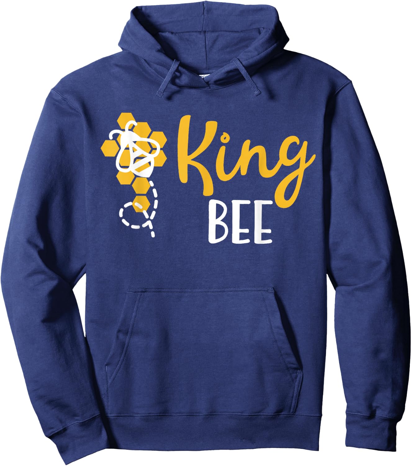 King Bee Family Matching Funny King Bee Hive Hoodie - Hoodie | Navy