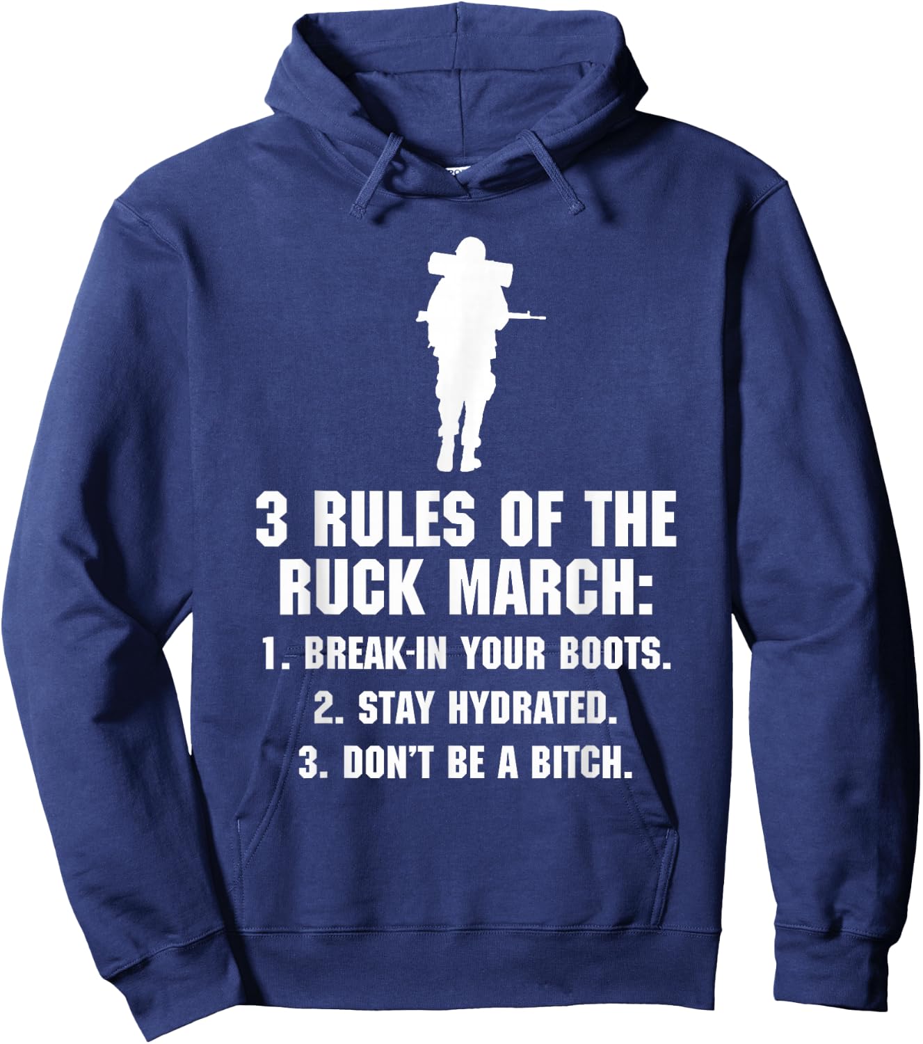 3 Rules of the Ruck March Hoodie - Hoodie | Navy