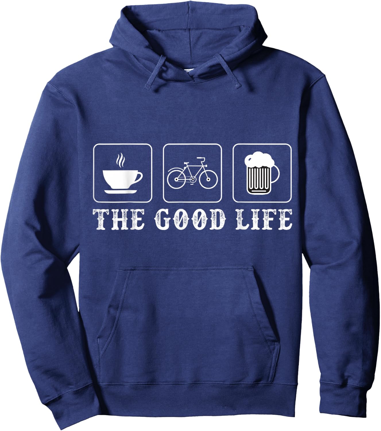 Funny Bicycle Beer Good Life Cycling Hoodie - Hoodie | Navy