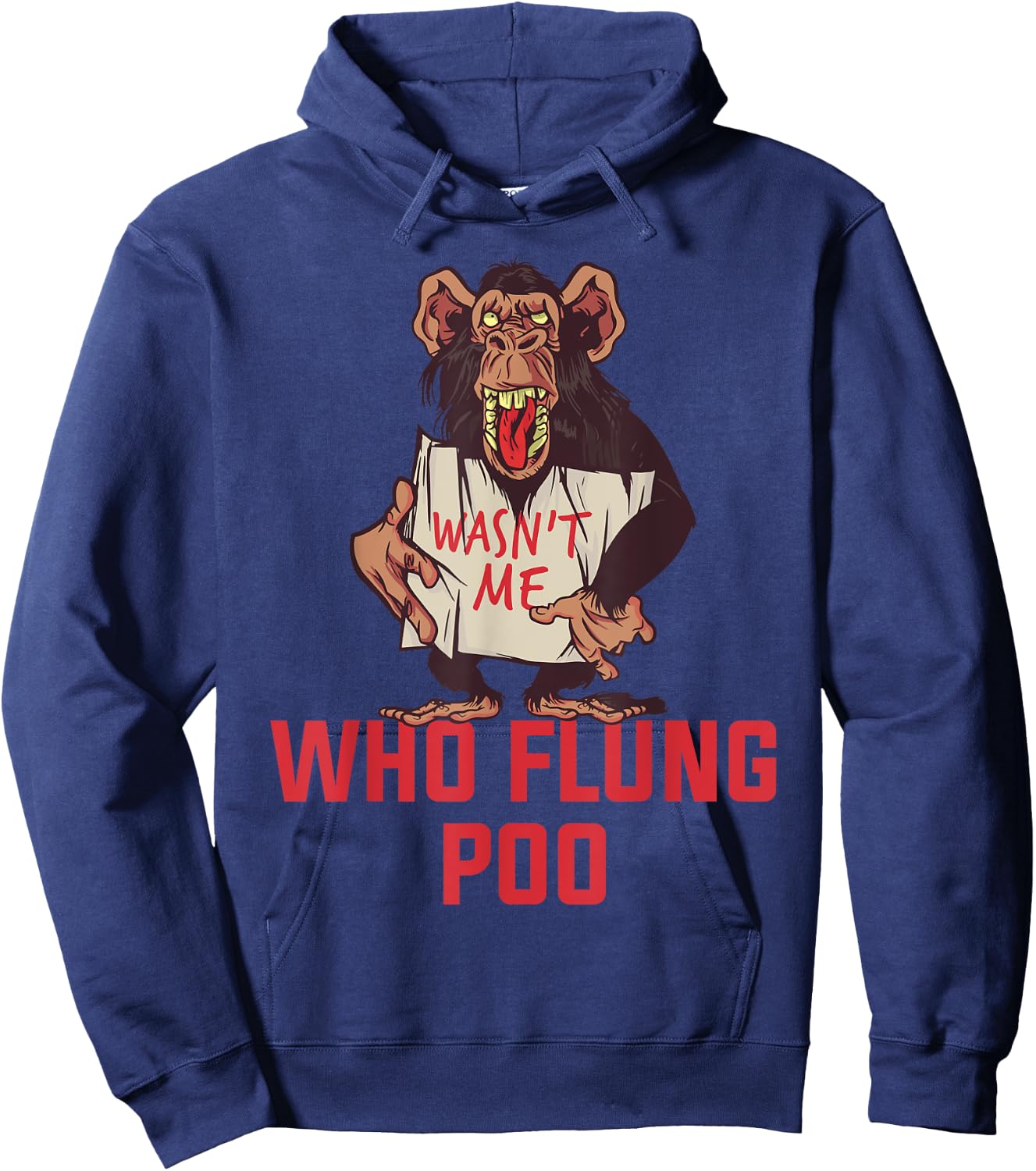 Who Flung Poo Hoodie - Hoodie | Navy