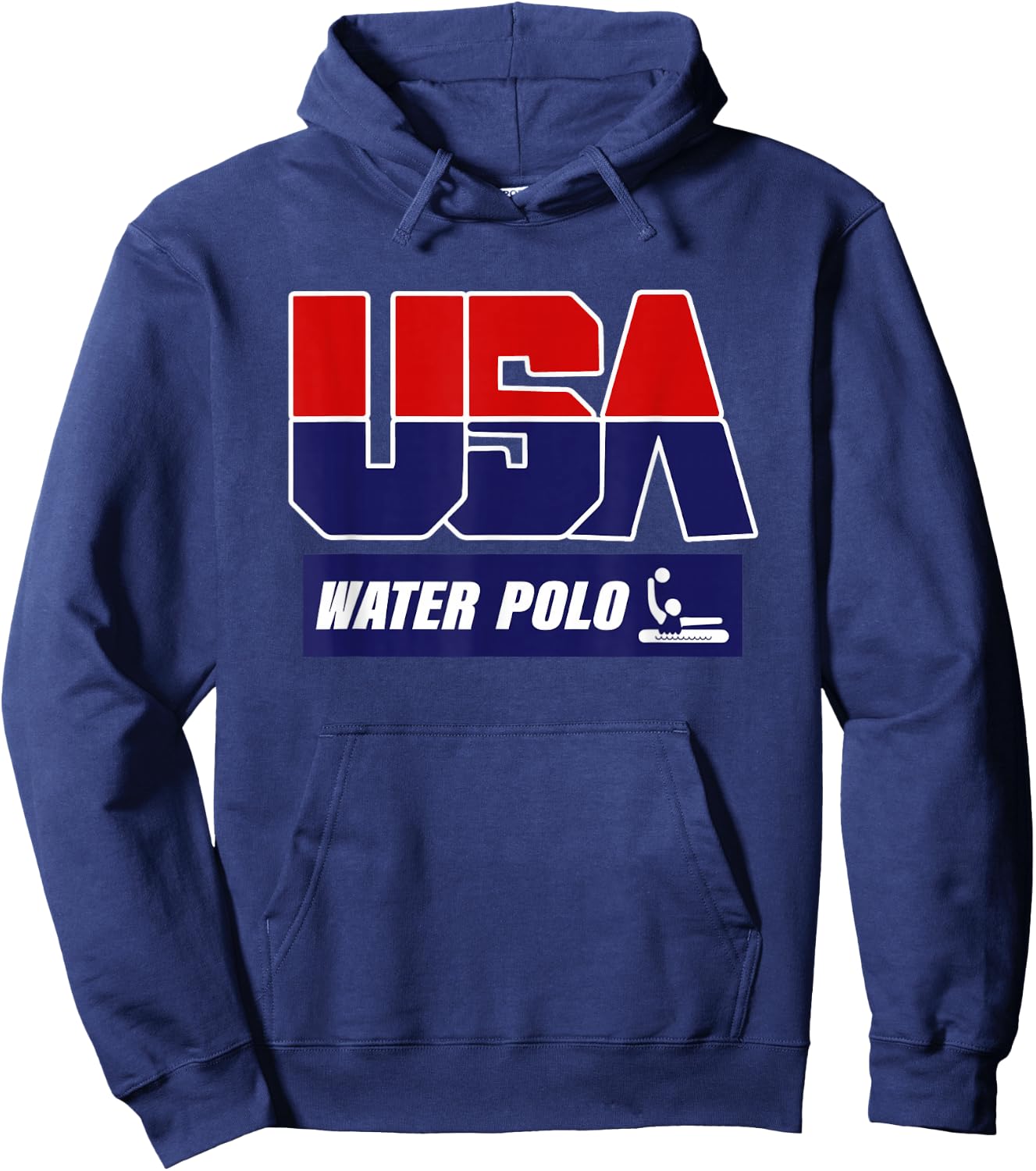 USA Team Sports Men's Water Polo , Black, Small Hoodie - Hoodie | Navy