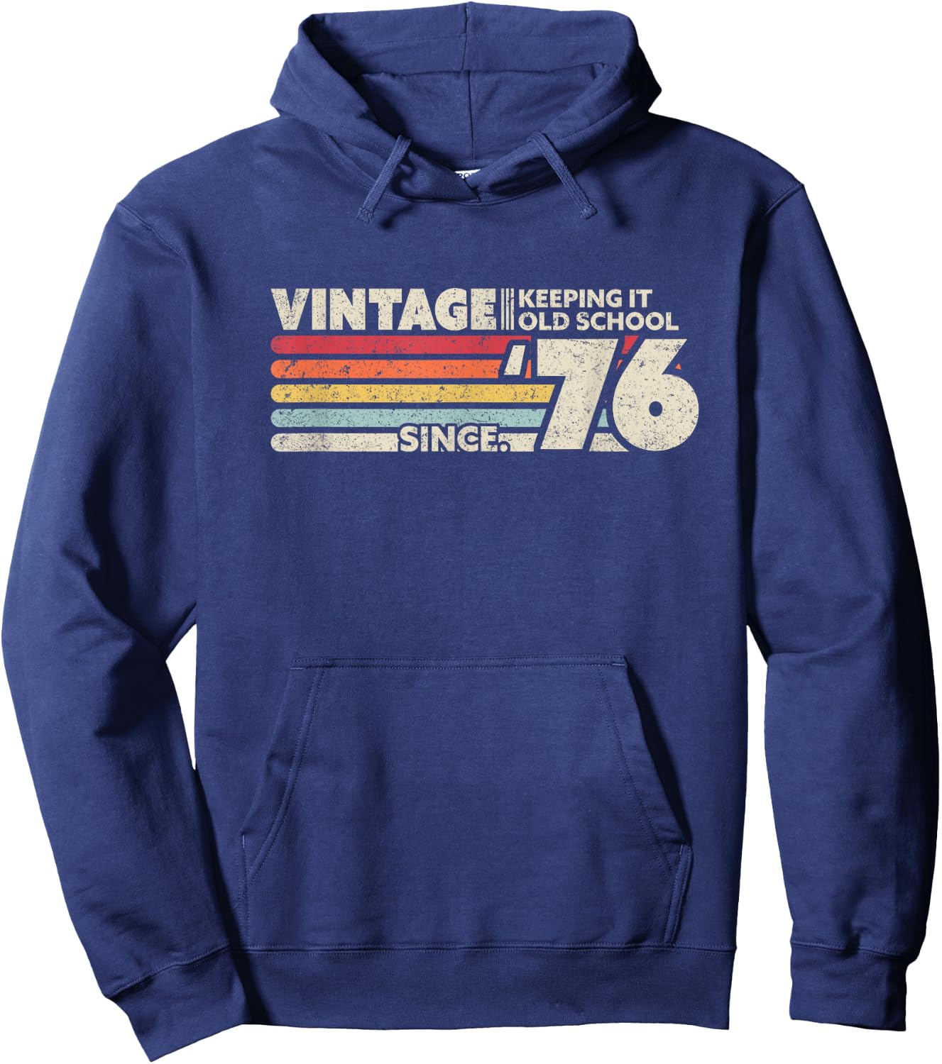1976 Birthday Vintage, Retro Vintage Hoodie - Hoodie | Navy