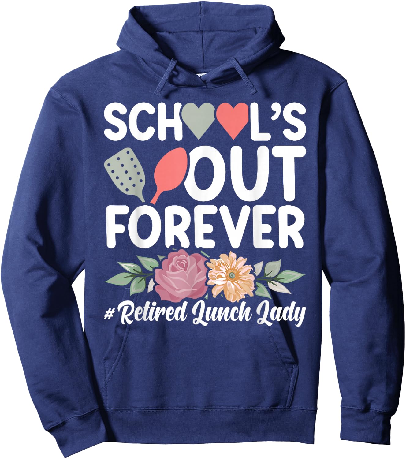 Retired Lunch Lady Retirement Lunch Lady Hoodie - Hoodie | Navy