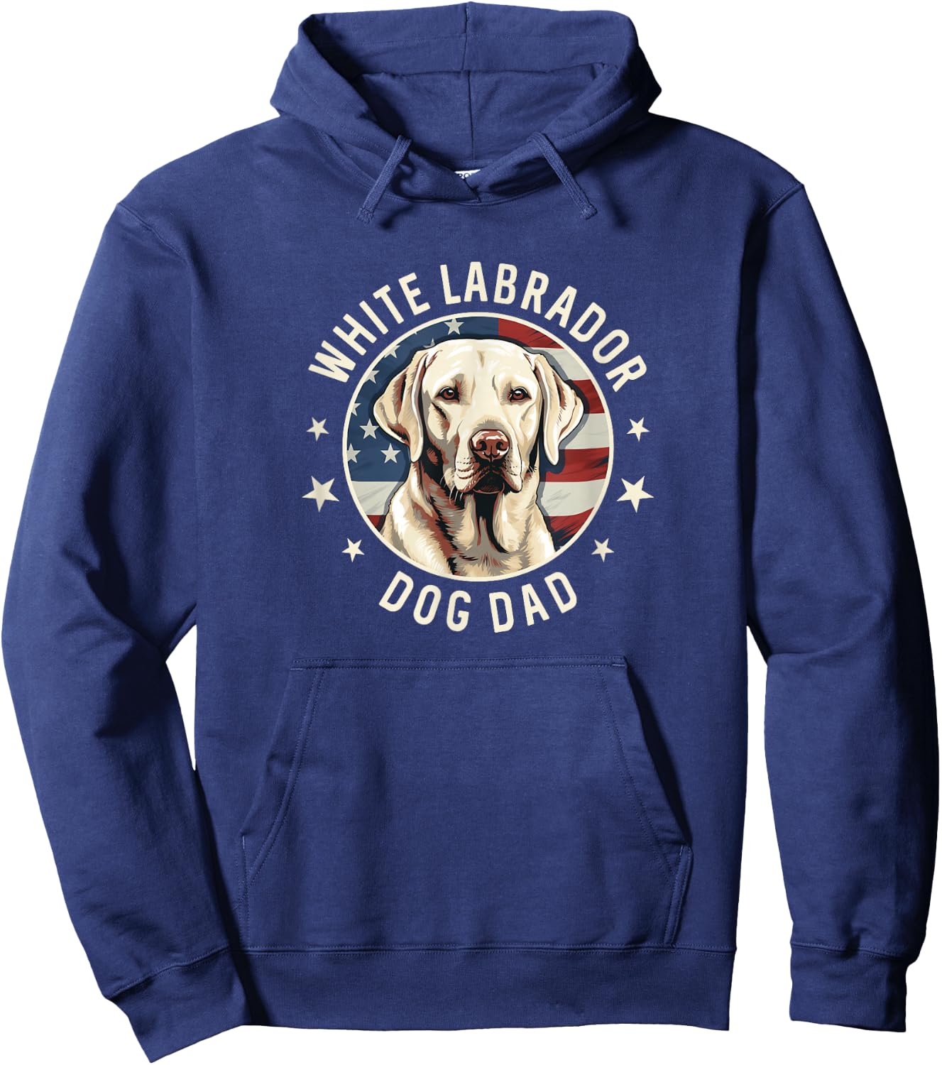 White Labrador Retriever Dog Dad Hoodie - Hoodie | Navy