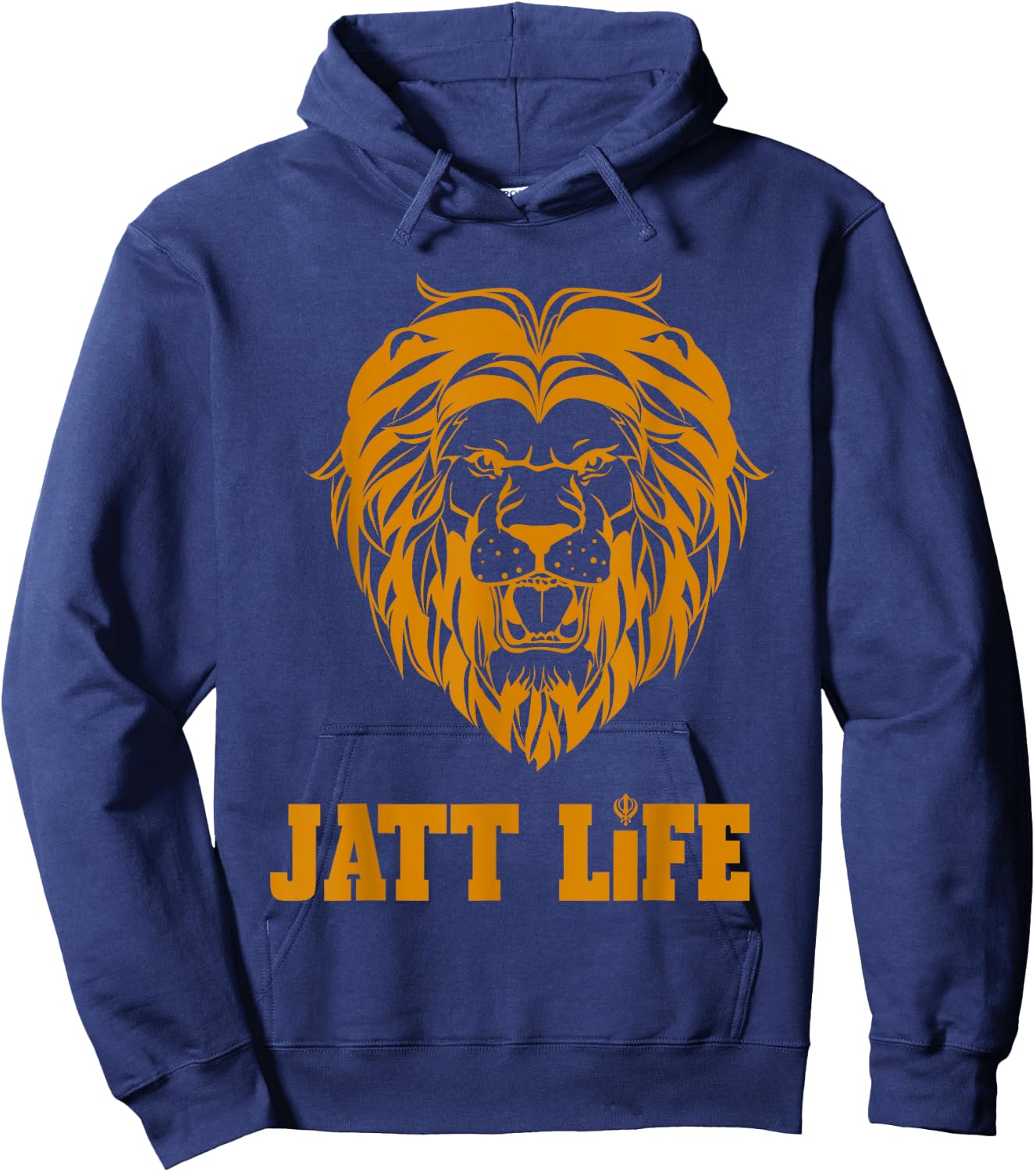 Punjabi Jatt Life Roaring Lion Hoodie - Hoodie | Navy