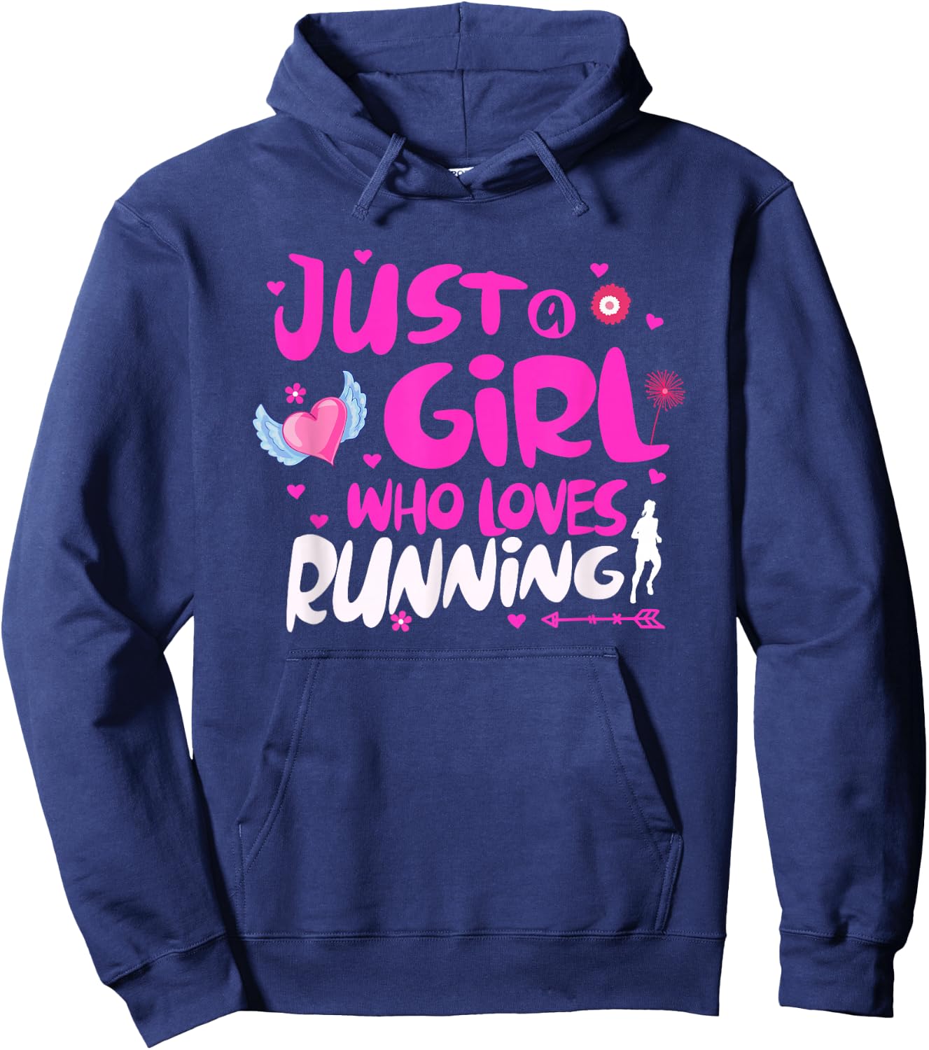 Just a Girl Who Loves Running Hoodie - Hoodie | Navy