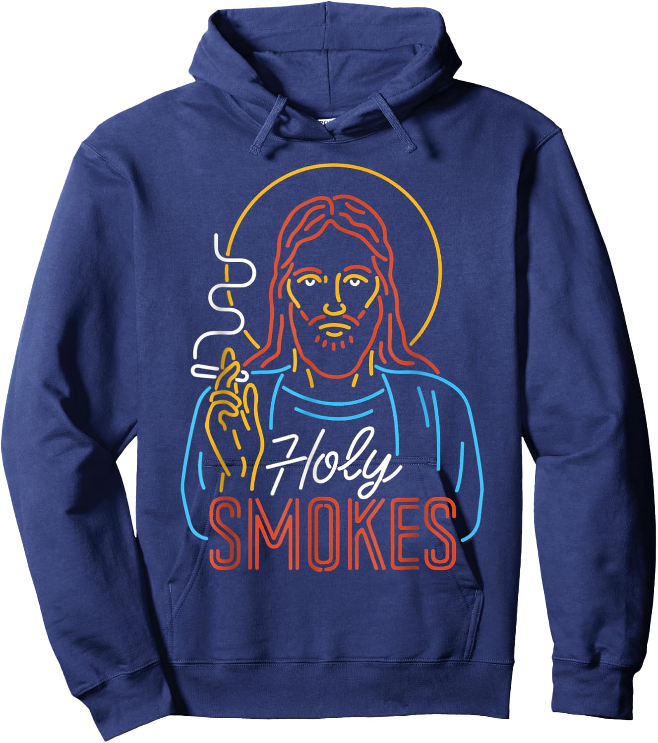 Holy Smokes Funny Jesuss Hoodie - Hoodie | Navy