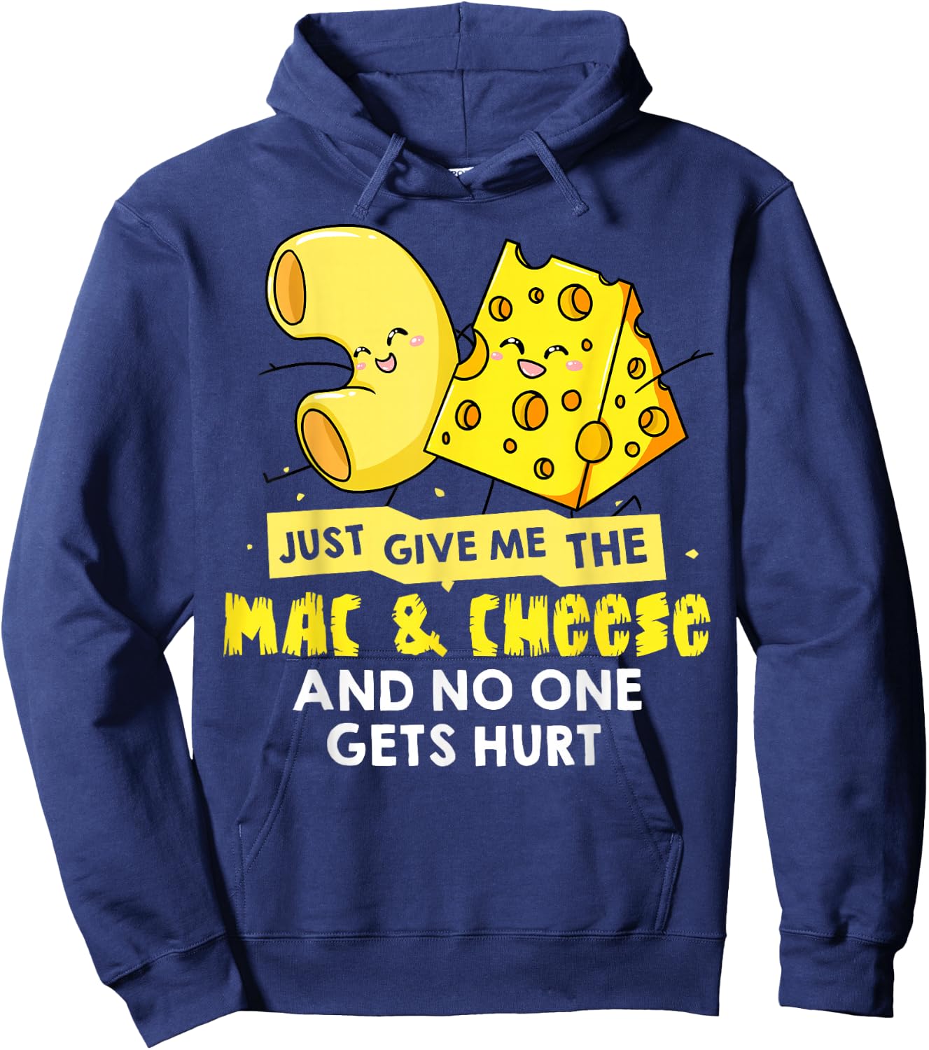 Mac and Cheese Gift Macaroni Cheesy Noodle Hoodie - Hoodie | Navy